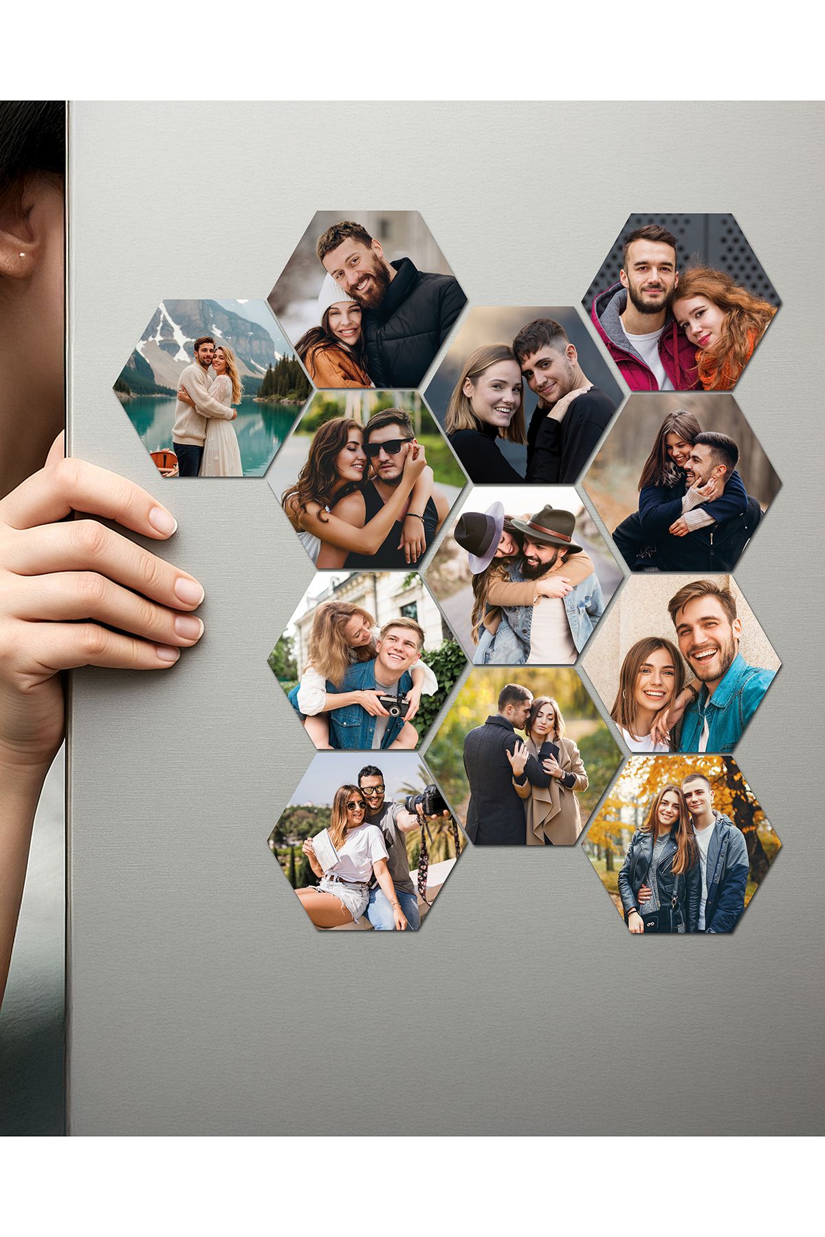 Fotomcity Kişiye Özel Ahşap Fotoğraflı UV Baskılı Magnet
