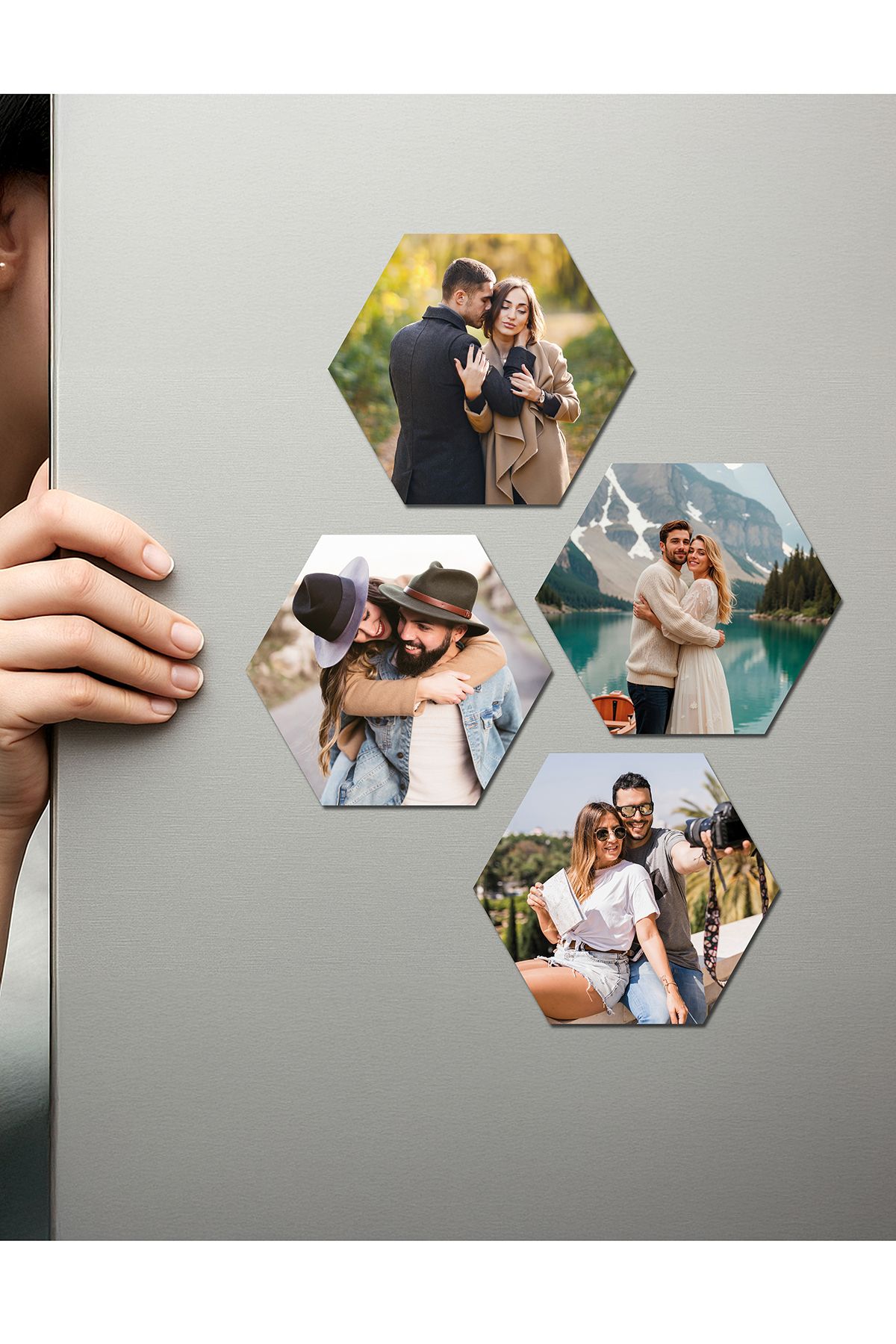 Fotomcity Kişiye Özel Ahşap Fotoğraflı UV Baskılı Magnet