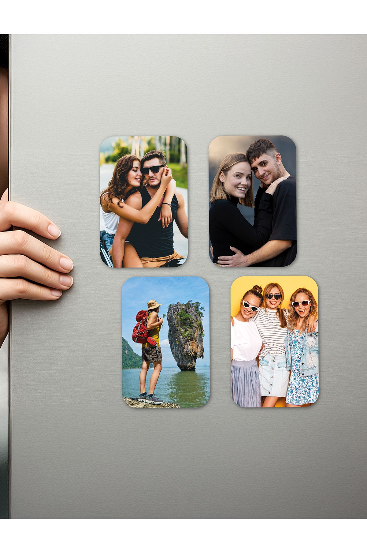 Fotomcity Kişiye Özel Ahşap Fotoğraflı UV Baskılı Magnet