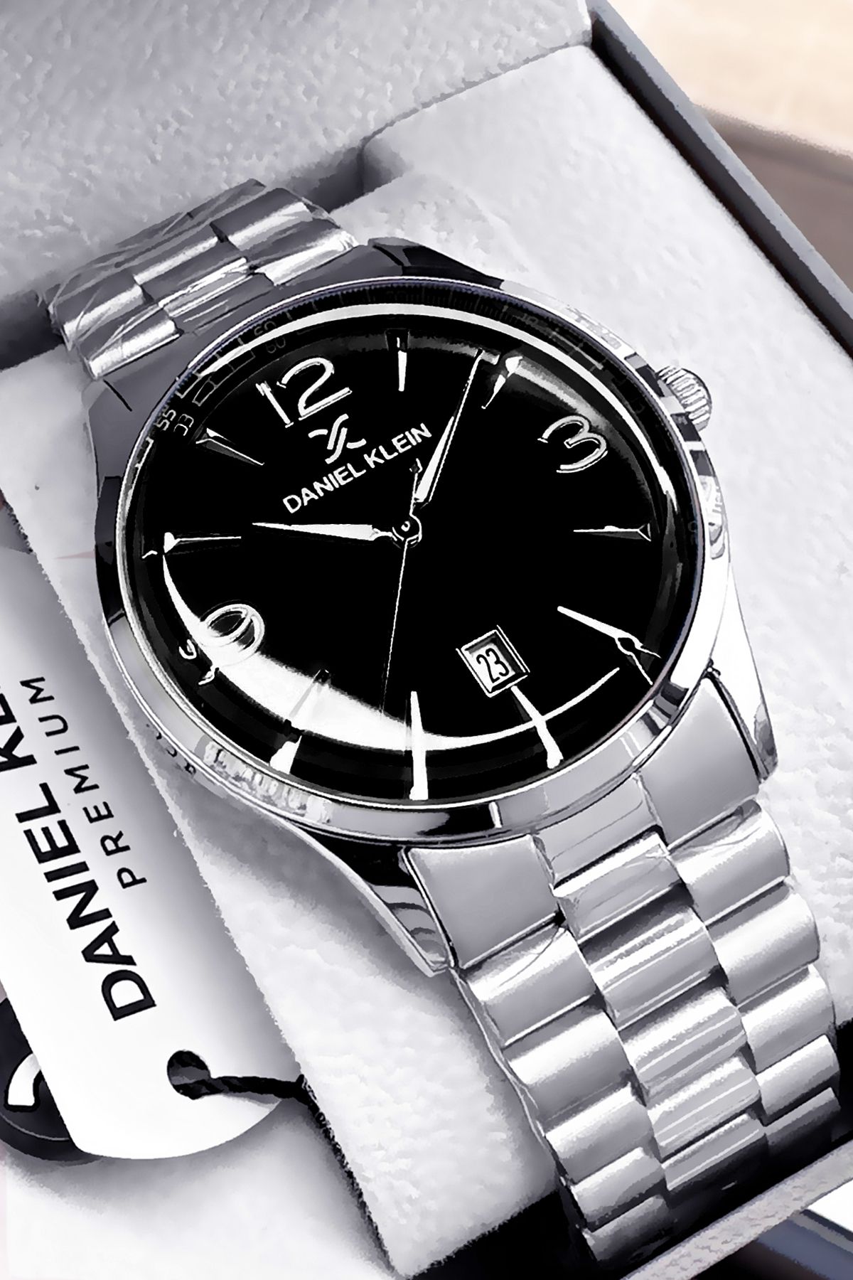 Daniel Klein Premium Hediyelik Erkek Kol Saati Su Geçirmez Gümüş Renk Çelik Kordon Hediye Bileklik DKE2127C5
