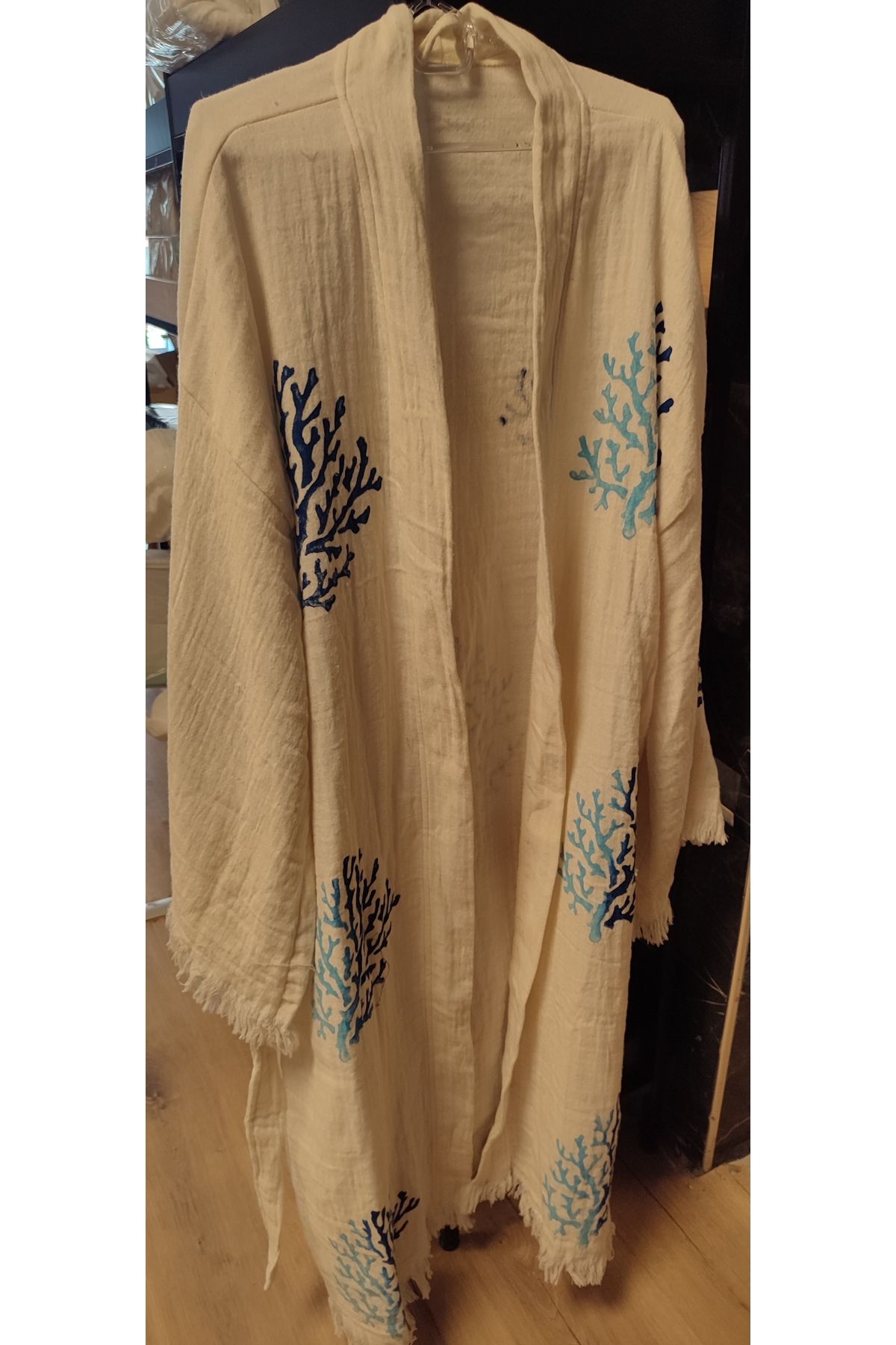 SS HOME CONCEPT Kaftan muslin %100 pamuklu Bornoz Kimono