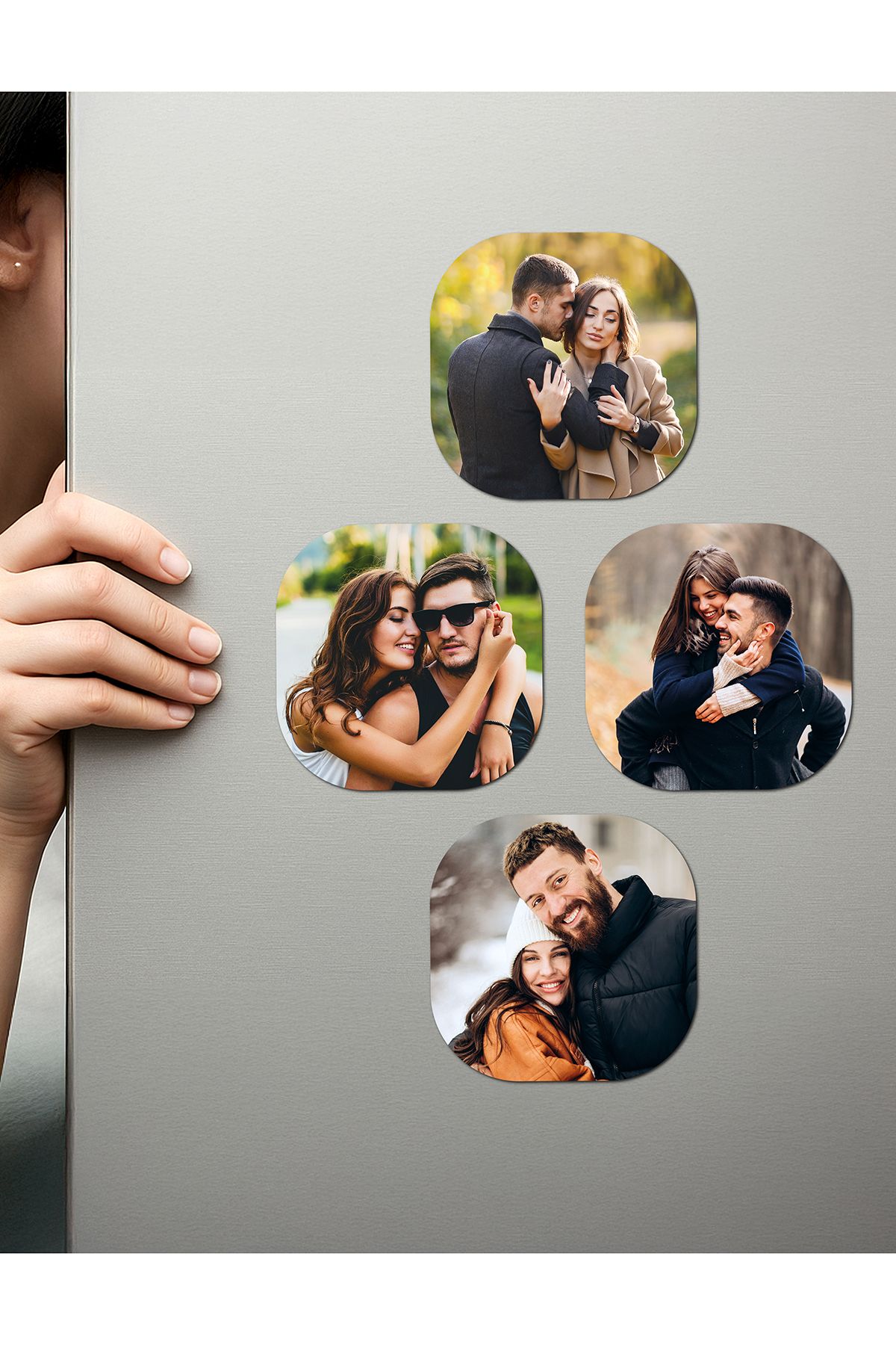Fotomcity Kişiye Özel Ahşap Fotoğraflı UV Baskılı Magnet