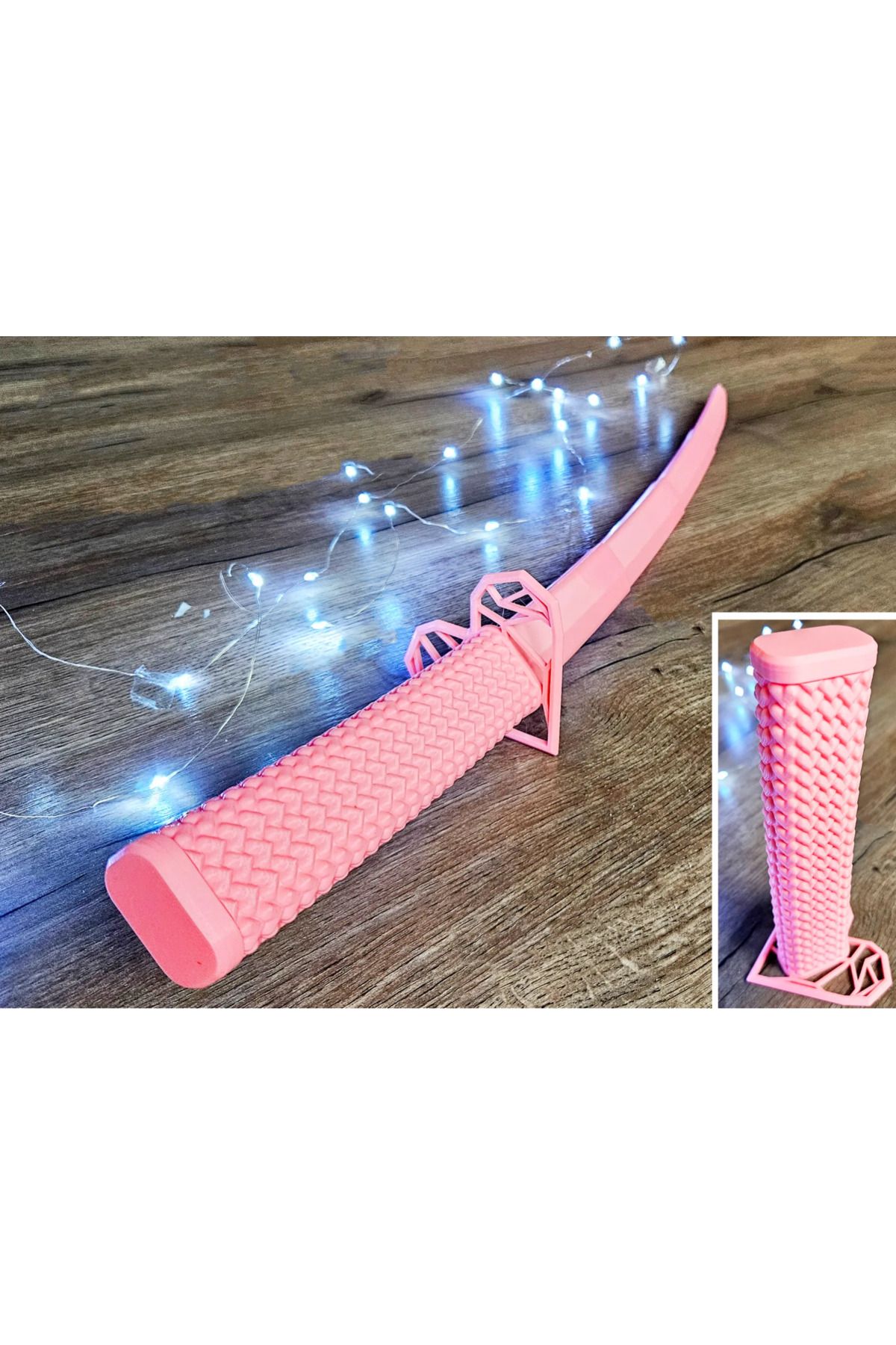 TUBESSA Katlanabilir Kalp Desenli Katana Sağlam Sert Plastik Açılıp Kapanabilen Katana İstediğin Renk