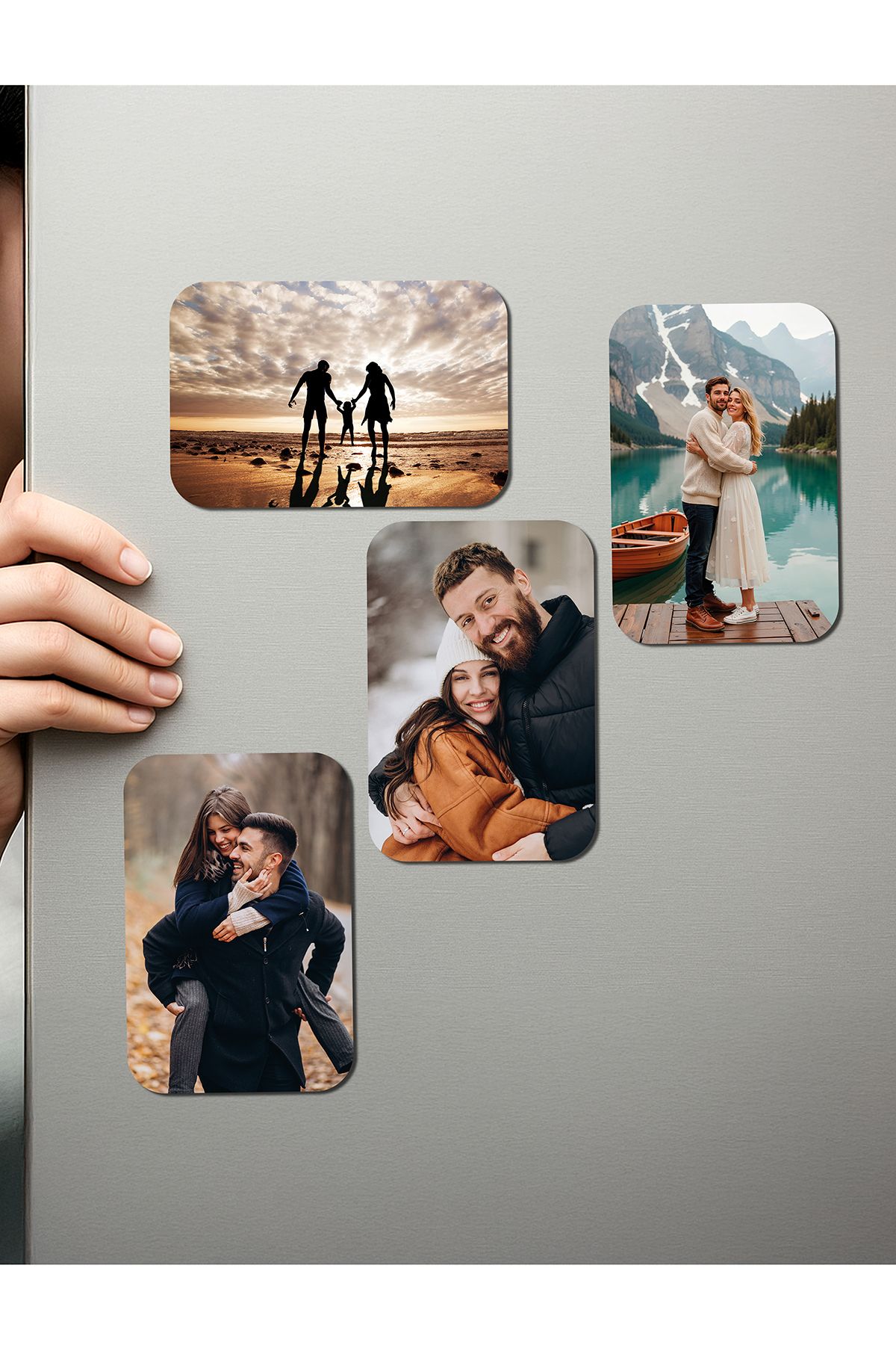 Fotomcity Kişiye Özel Ahşap Fotoğraflı UV Baskılı Magnet