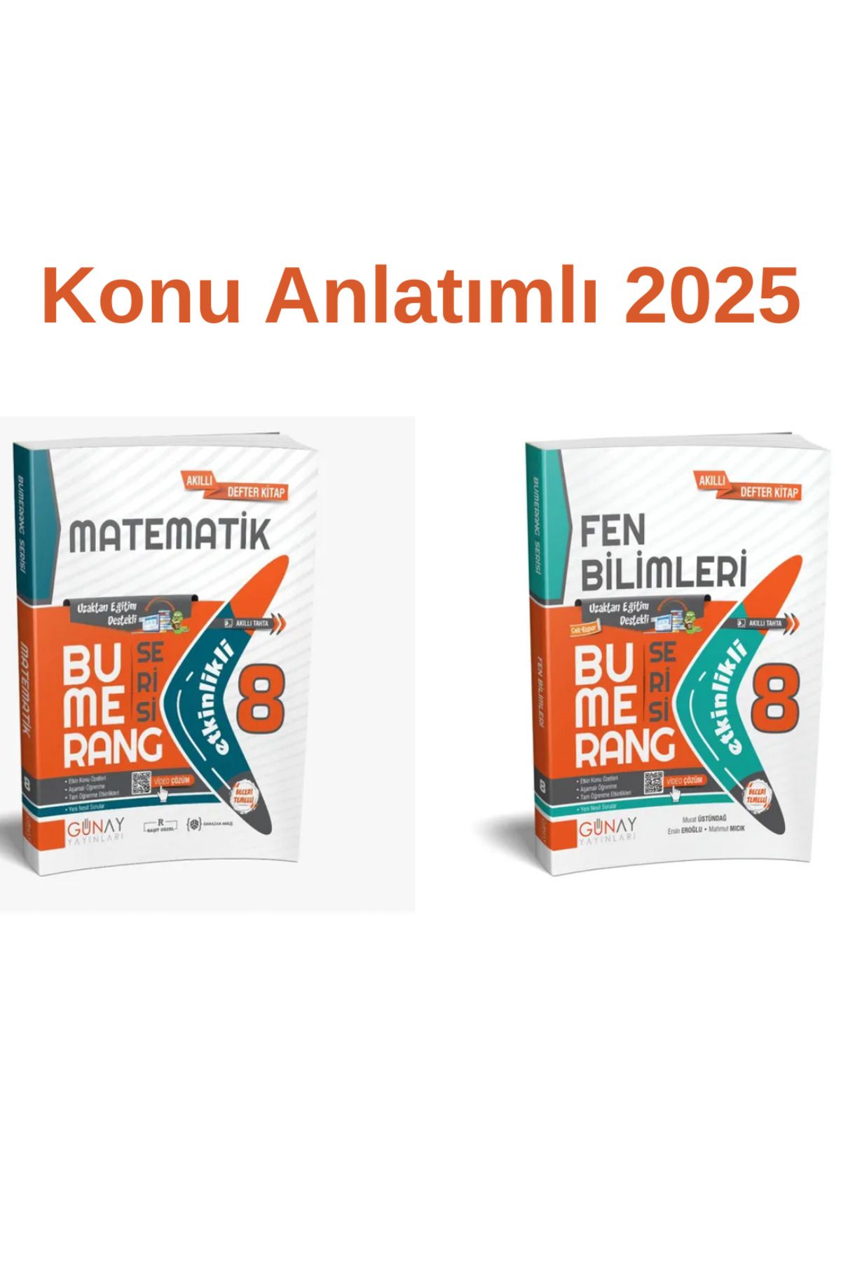 Yanıt Yayınları 8. Sınıf Matematik ve Fen Bilimleri Bumerang Etkinlikli Kitap Konu Anlatımlı Set 2025