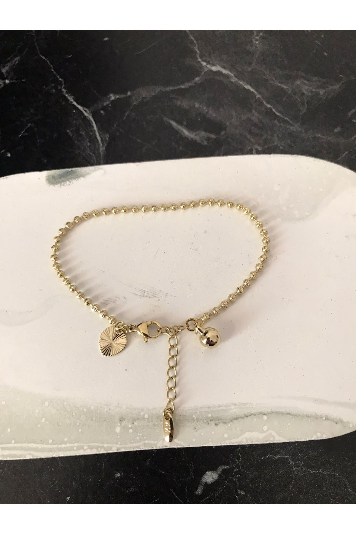 shop ÇELİK ZİLLİ GOLD PARLAK MİNİ DORİKA TAŞLI HALHAL