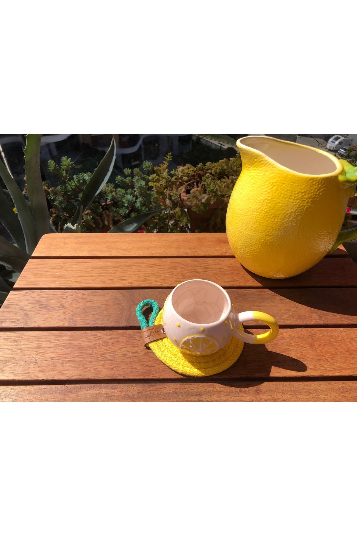 Home Limon Modelli 6'lı Bardak Altlığı, Fincan Kupa Mum Altlığı, Dekoratif