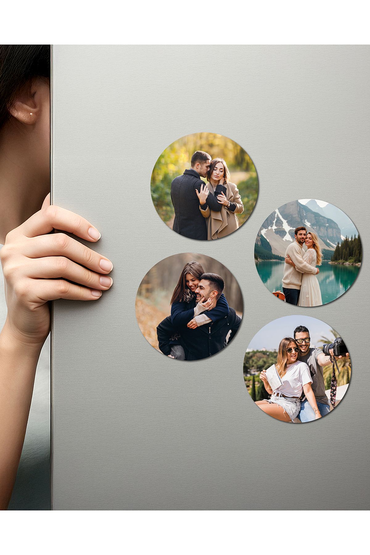 Fotomcity Kişiye Özel Ahşap Fotoğraflı UV Baskılı Magnet