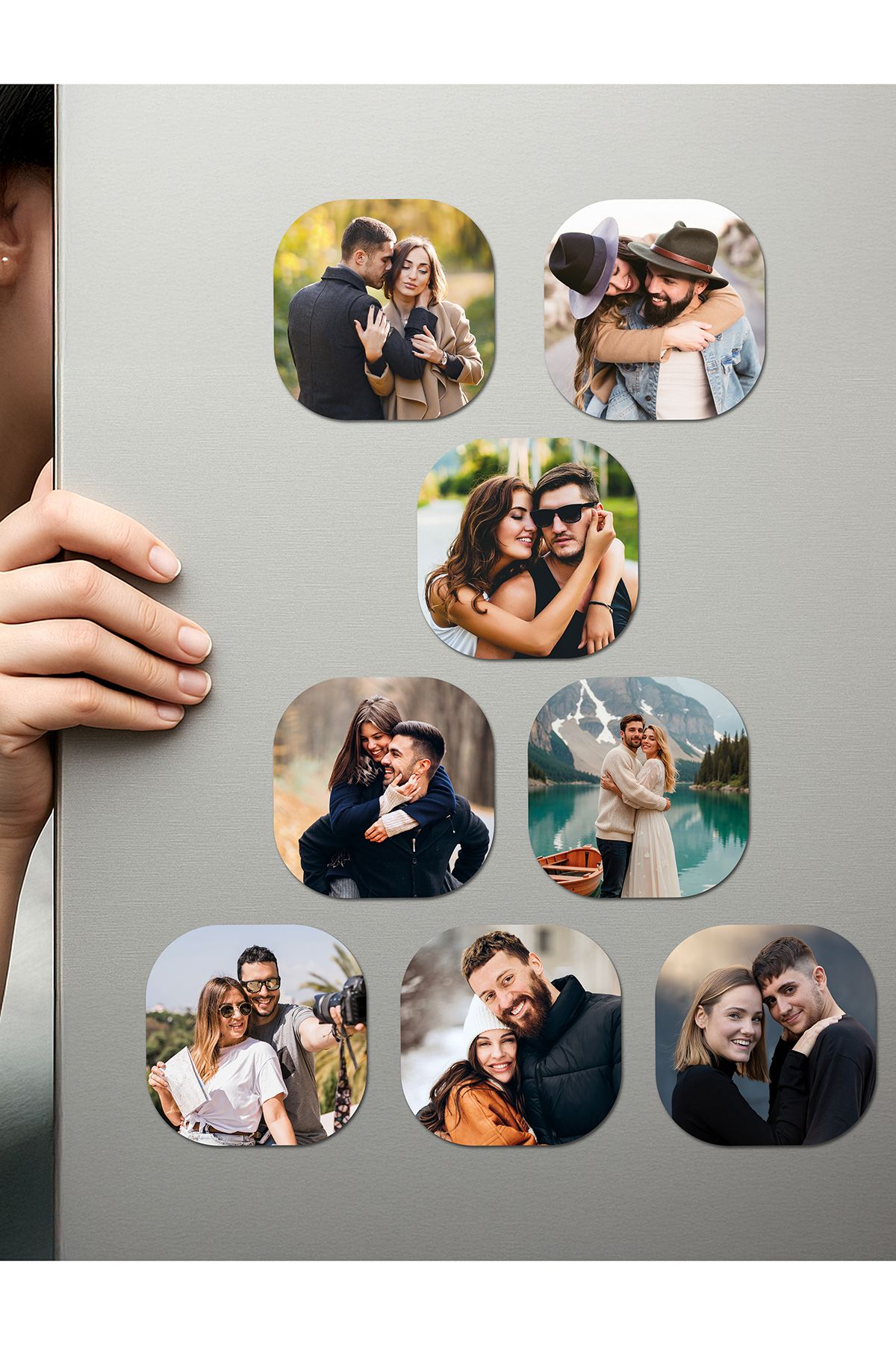 Fotomcity Kişiye Özel Ahşap Fotoğraflı UV Baskılı Magnet