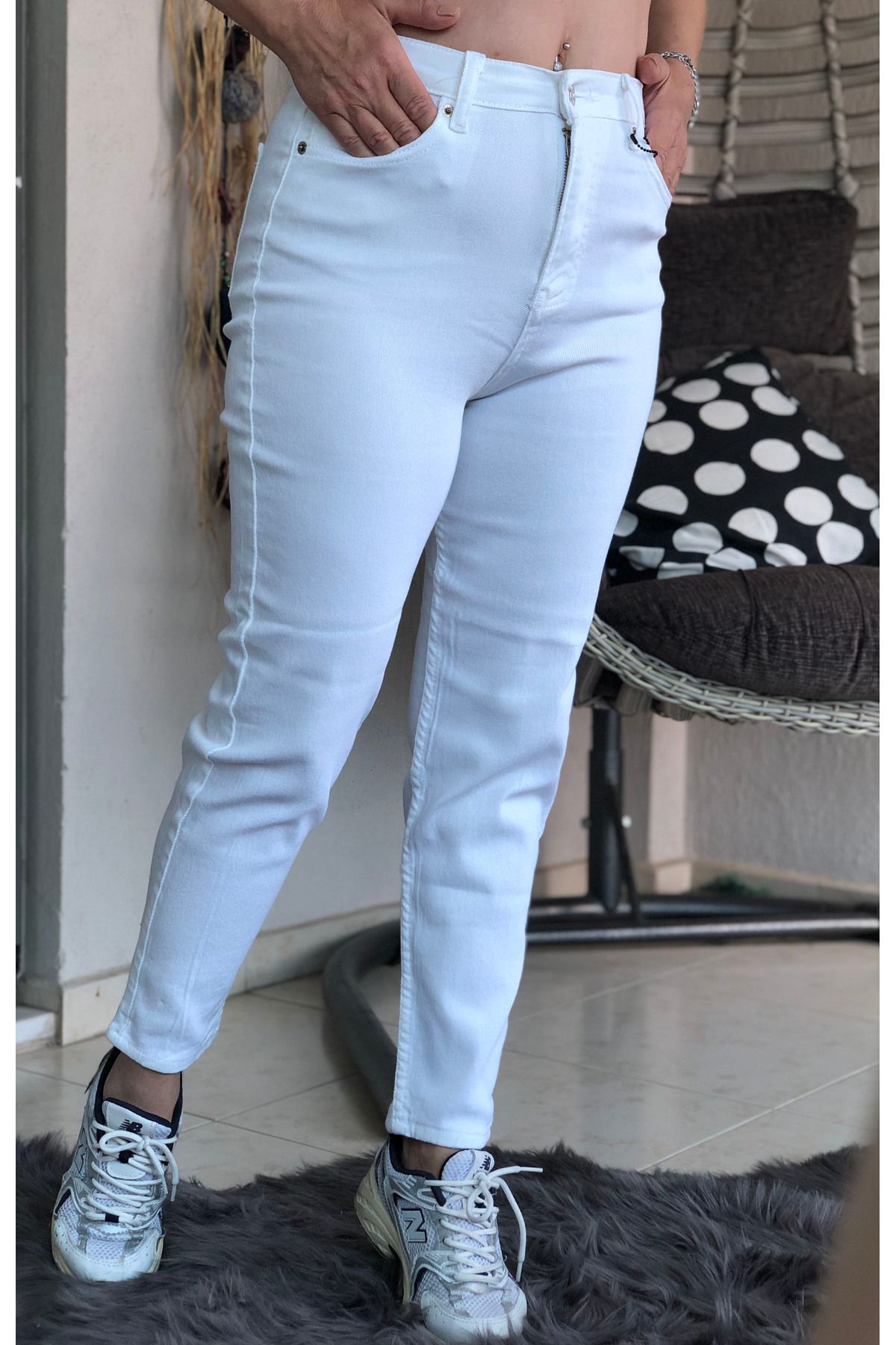 Dila Butik Relaks Ful Likralı Kot Pantolon