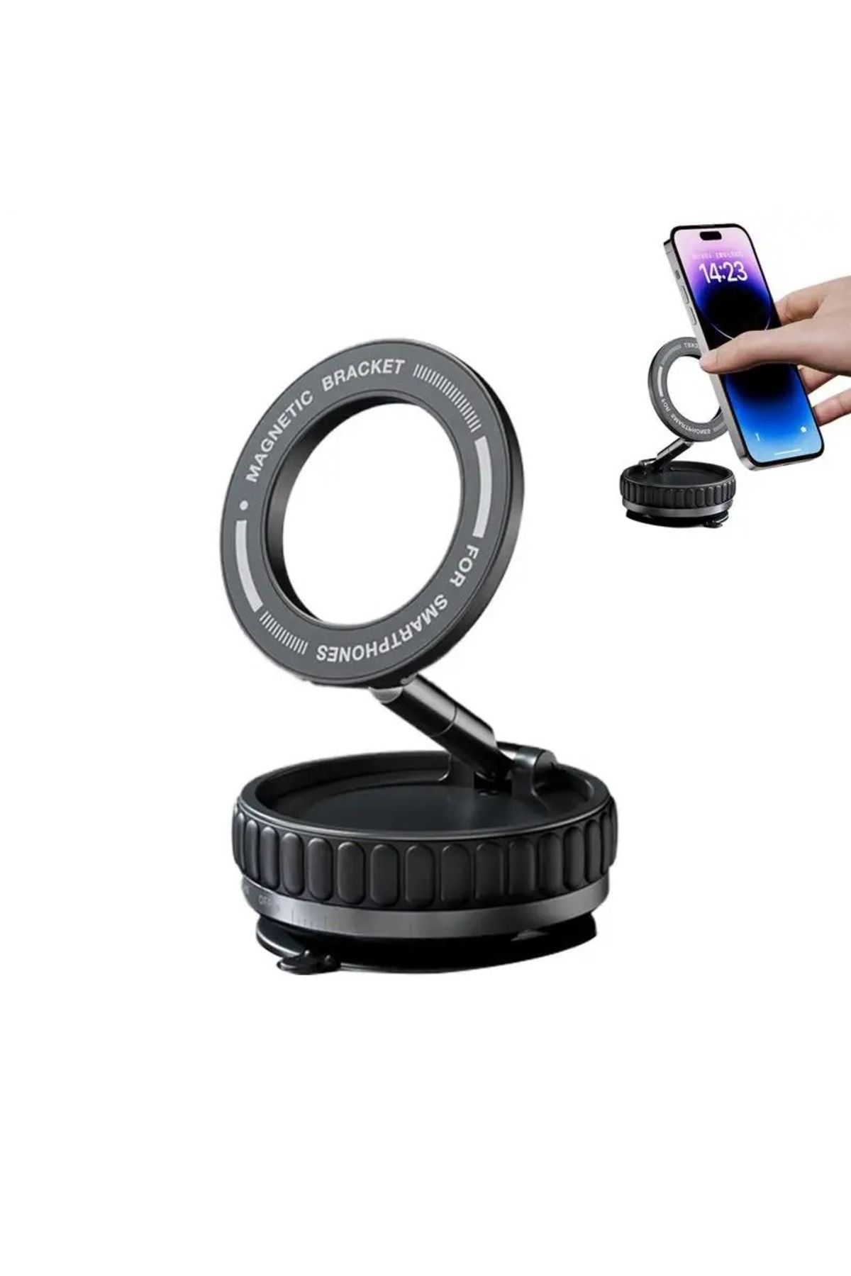 Cepini Tüm Cihazlar ile Uyumlu Magsafe Vakumlu Telefon Tutucu 360° Oynar Başlıklı - K11