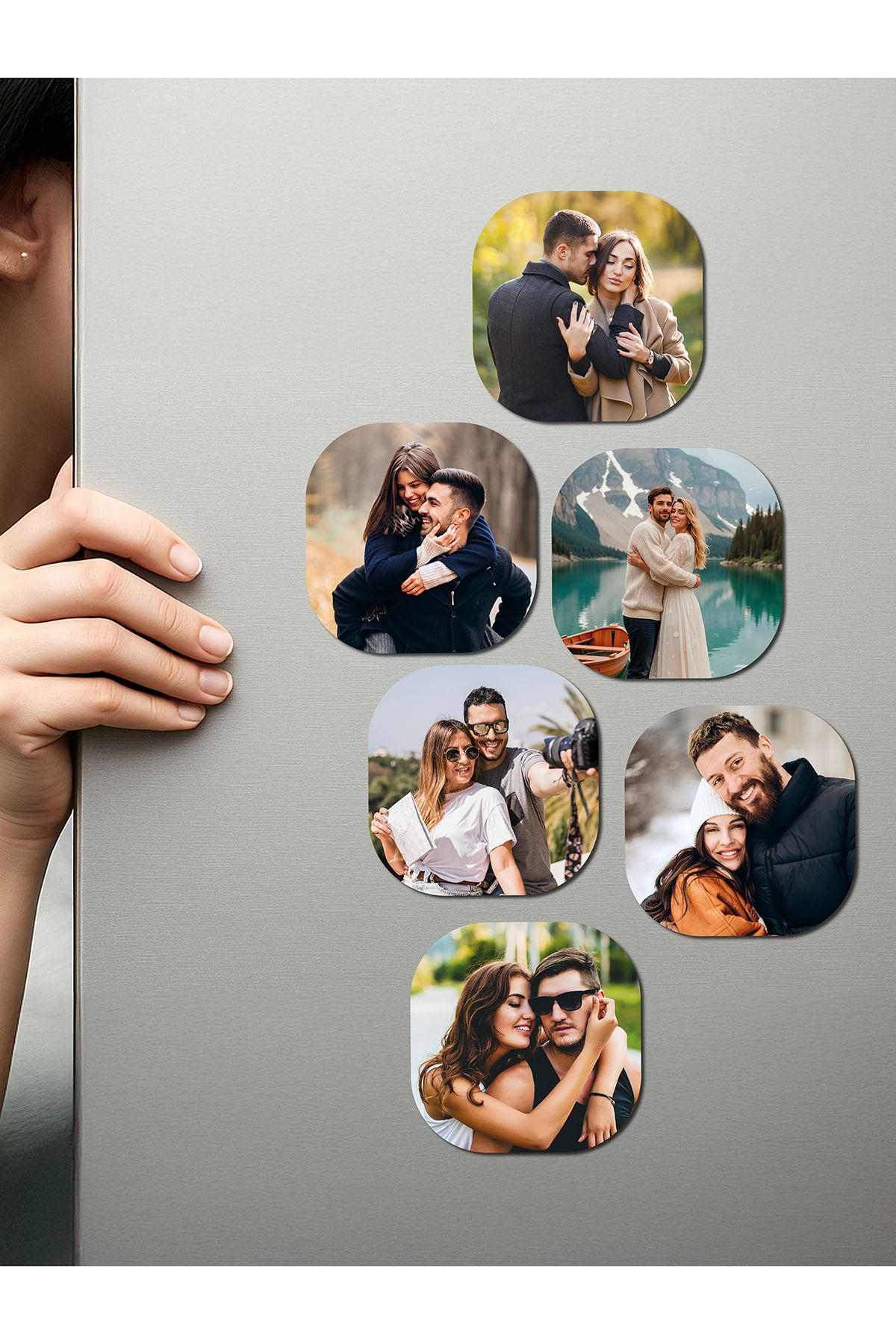Fotomcity Kişiye Özel Ahşap Fotoğraflı UV Baskılı Magnet