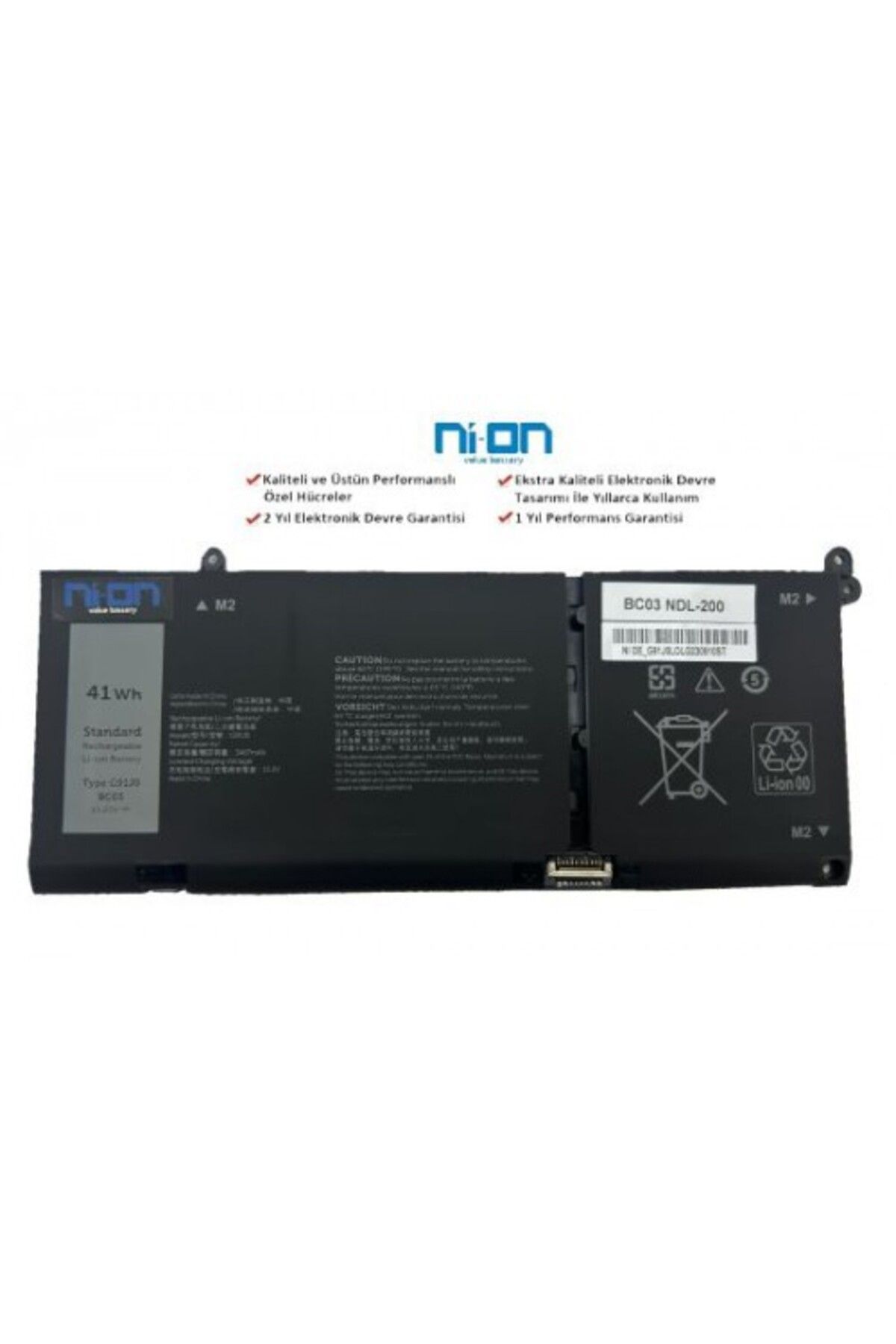 NION Dell Vostro 3510 3515 uyumlu Notebook Batarya - Pil