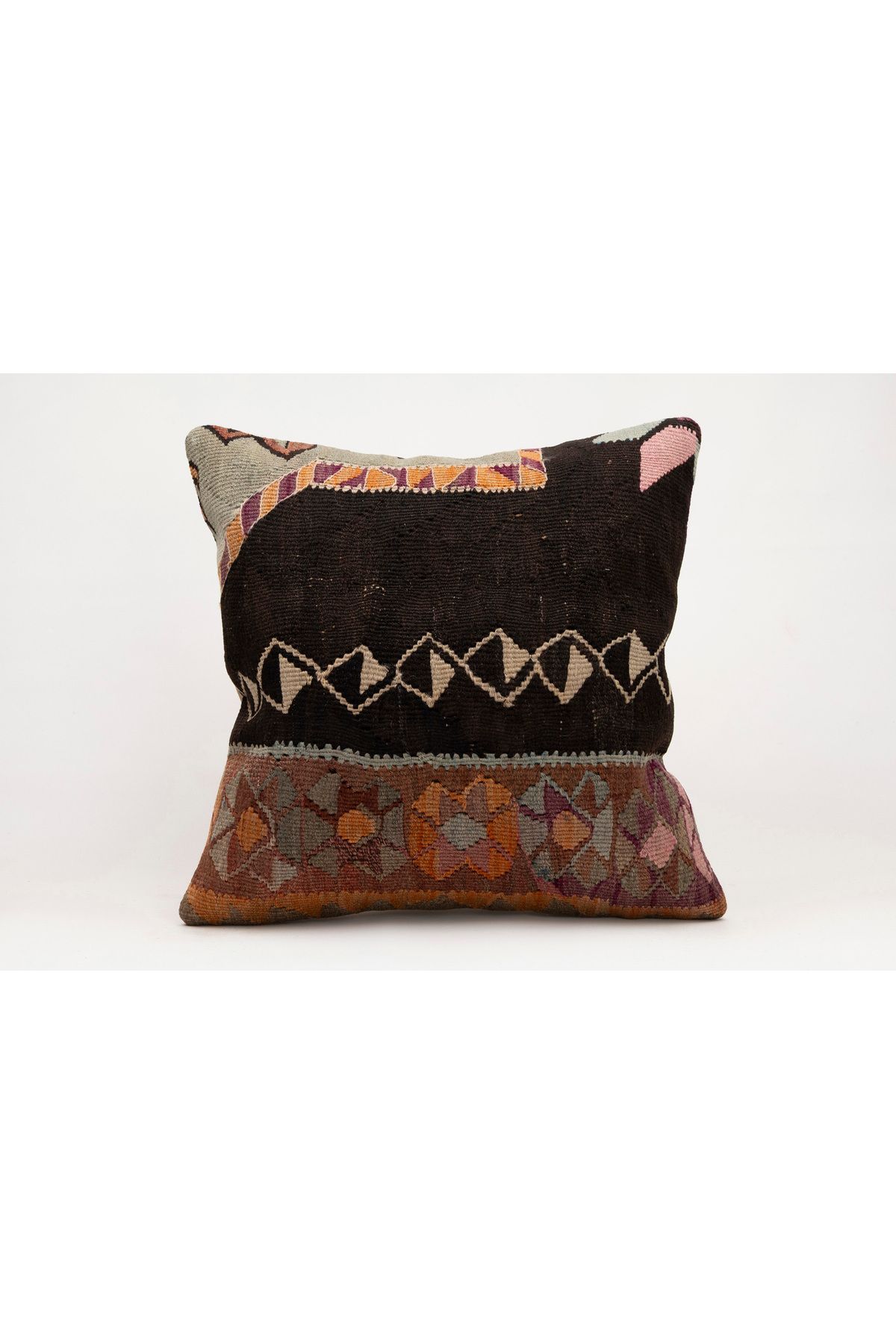 Kilim Whole Sale El Yapımı Kilim'den Yapılmış Yastık Kırlent Kılıfı, 50x50 cm