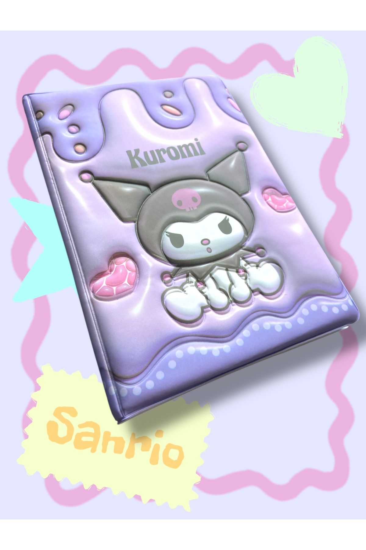 CNBYs SANRİO KARAKTERLİ YUMŞAK 3D KAPAKLI 80 YAPRAK ÖZEL AJANDA DEFTER, KUROMİ, MY MELODY, CİNNAMAROLL
