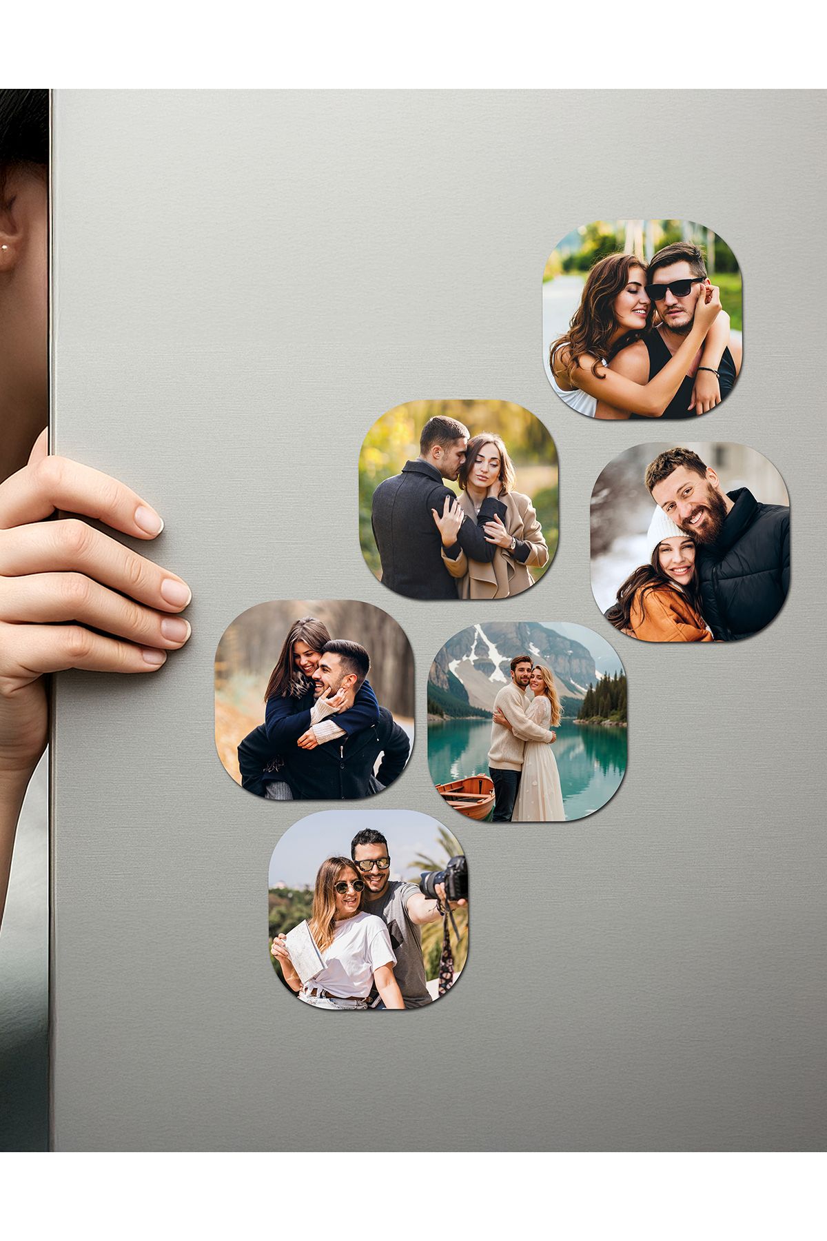 Fotomcity Kişiye Özel Ahşap Fotoğraflı UV Baskılı Magnet