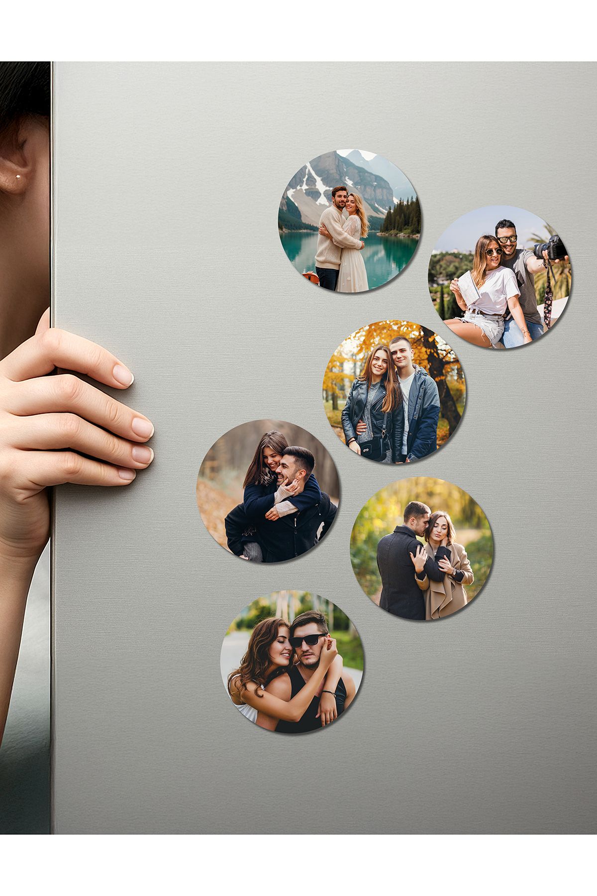 Fotomcity Kişiye Özel Ahşap Fotoğraflı UV Baskılı Magnet