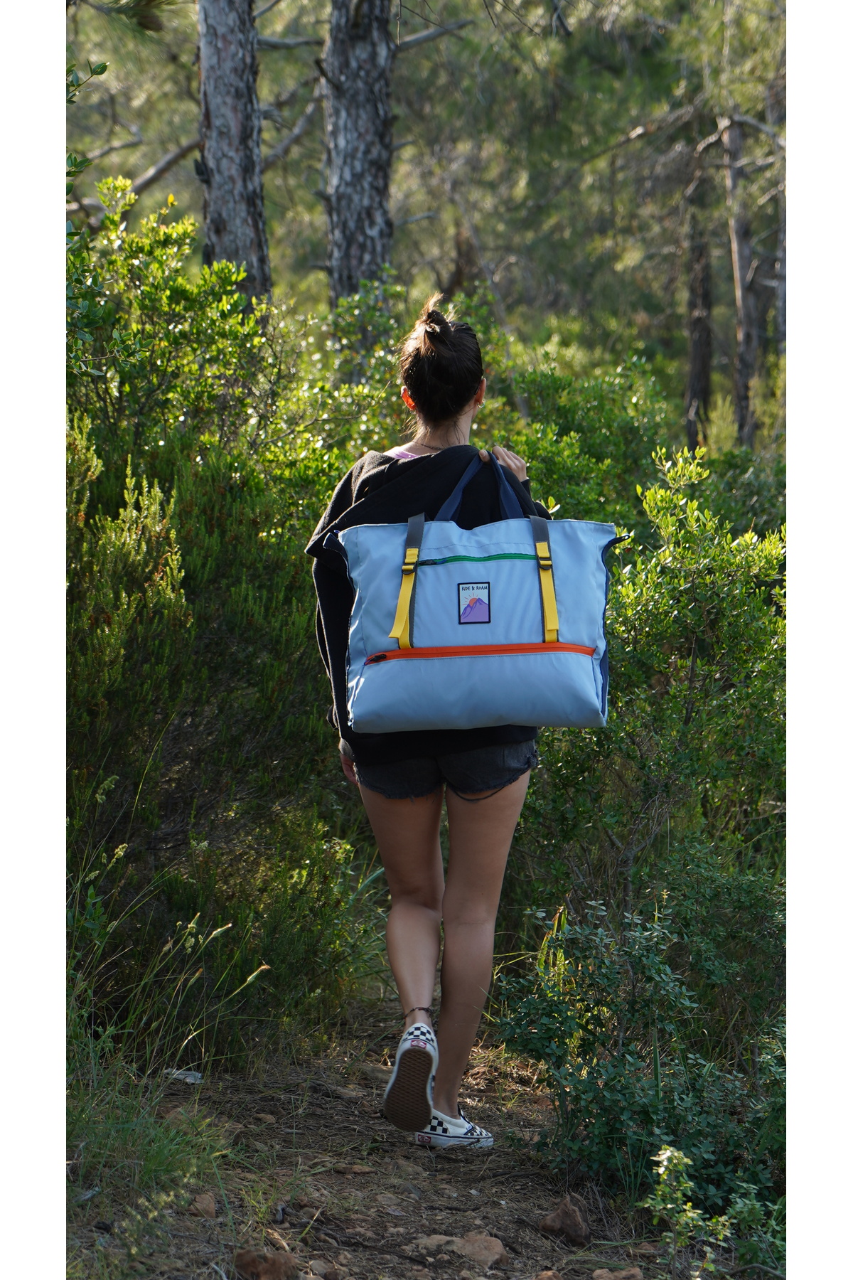 Ride and Roam Roamer Bag Seyahat / Plaj / Spor Çantası Açık Mavi görsel 3