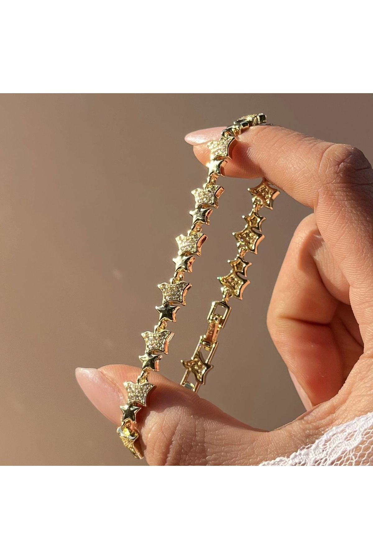 Vintagezegeni Yıldızlı Vintage Bileklik I 14K Altın Kaplama