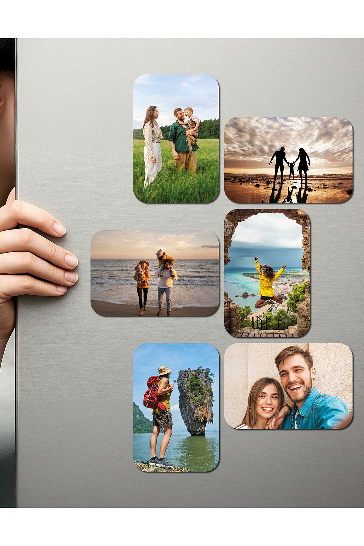 Fotomcity Kişiye Özel Ahşap Fotoğraflı UV Baskılı Magnet