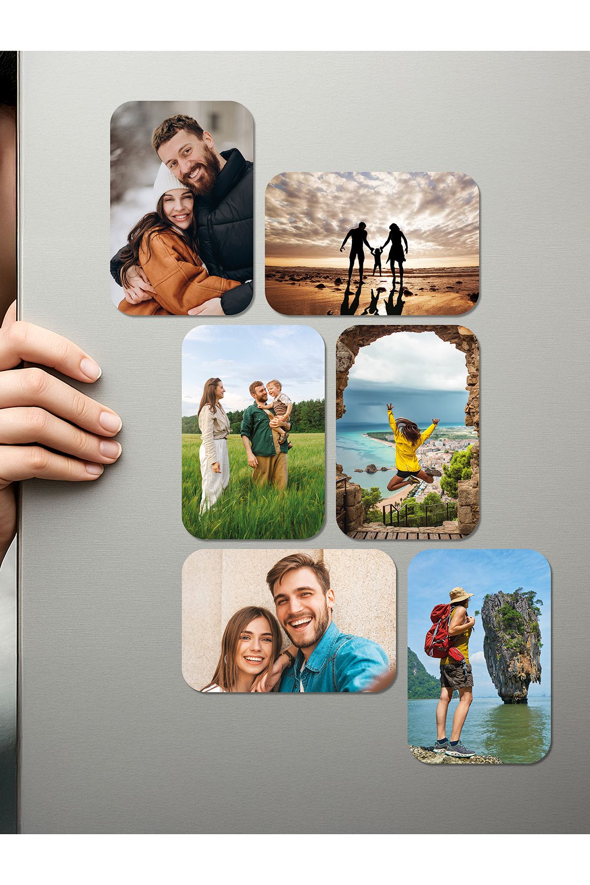 Fotomcity Kişiye Özel Ahşap Fotoğraflı UV Baskılı Magnet