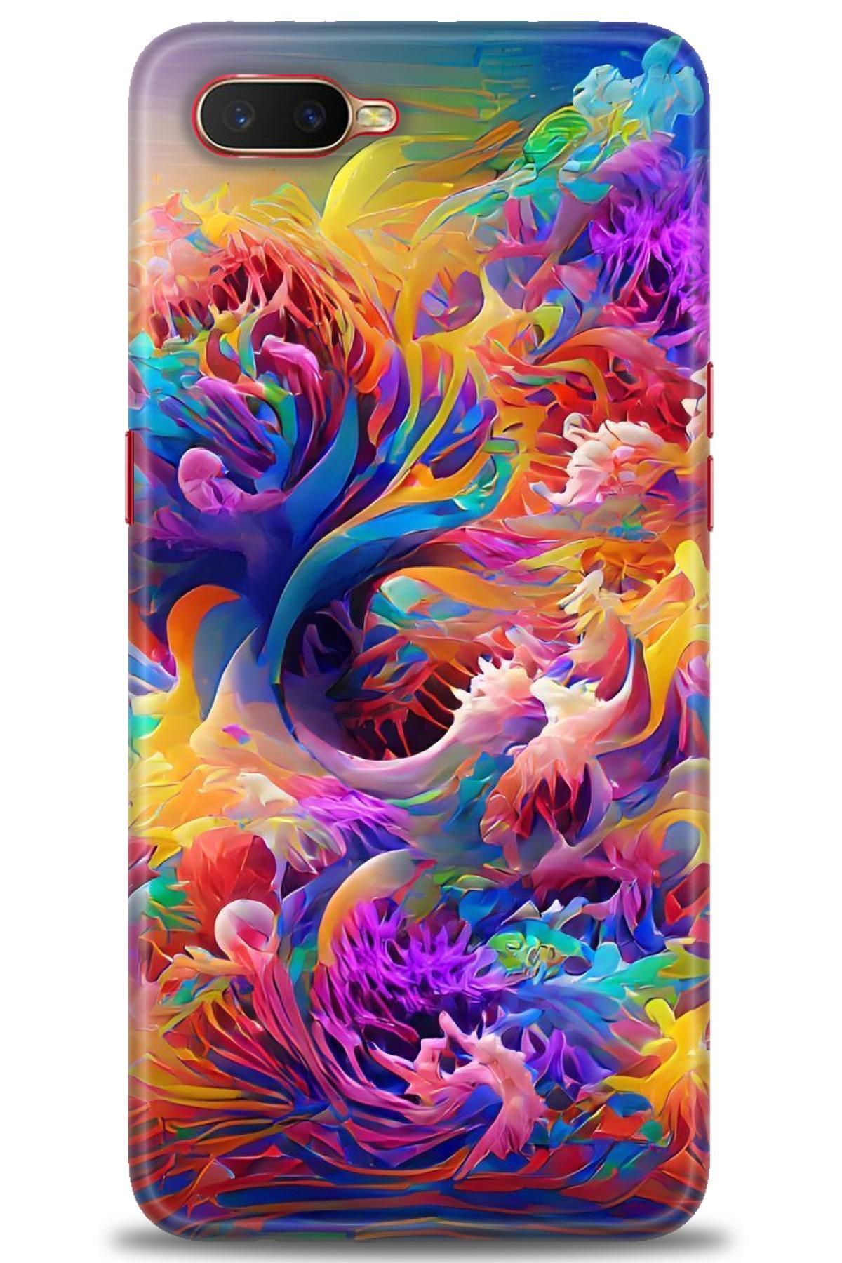 OPPO RX17 Neo İle Tam Uyumlu HD Baskılı Desenli Kılıf - Oppo - 805