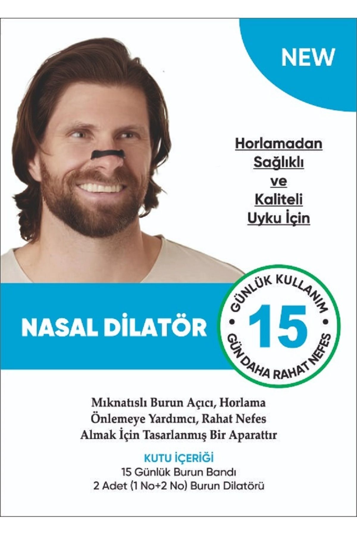 SECRET LİFT Horlama önlemeye yardımcı nasal dilatör 2 adet (1 no+2 no ) 45 günlük burun bandı