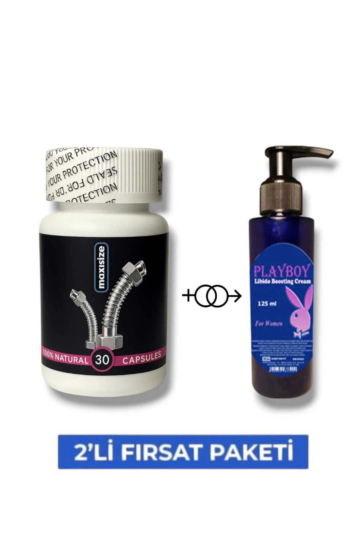 MEDİCREAM Maxisize Sertleştiricili Performansı Arttıran 30'lu + Playboy Libido Arttırıcı Krem 125 ML