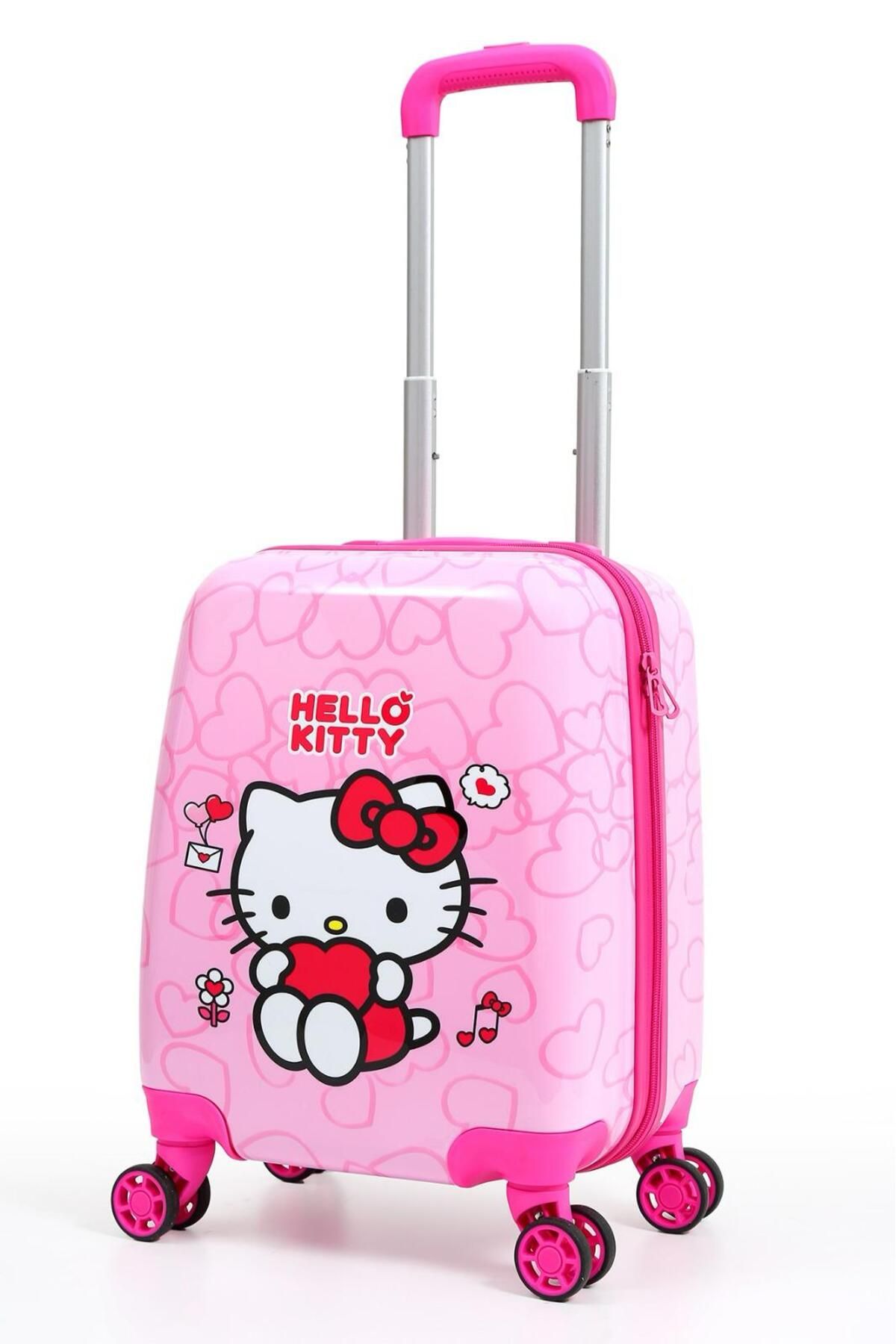 JaspEAdo Hello Kitty Lisanslı Çocuk Valizi Temalı Darbeye Dayanıklı