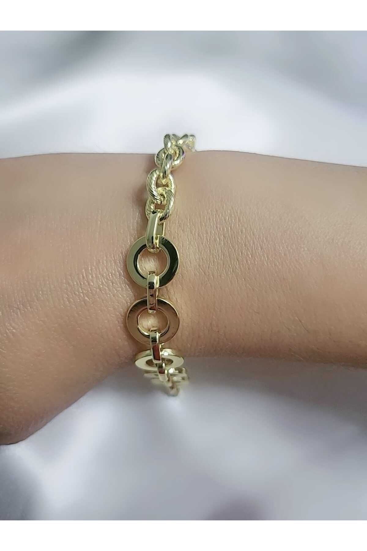 by kayra collection ÇELİK 14 K RENGİNDE BİLEKLİK