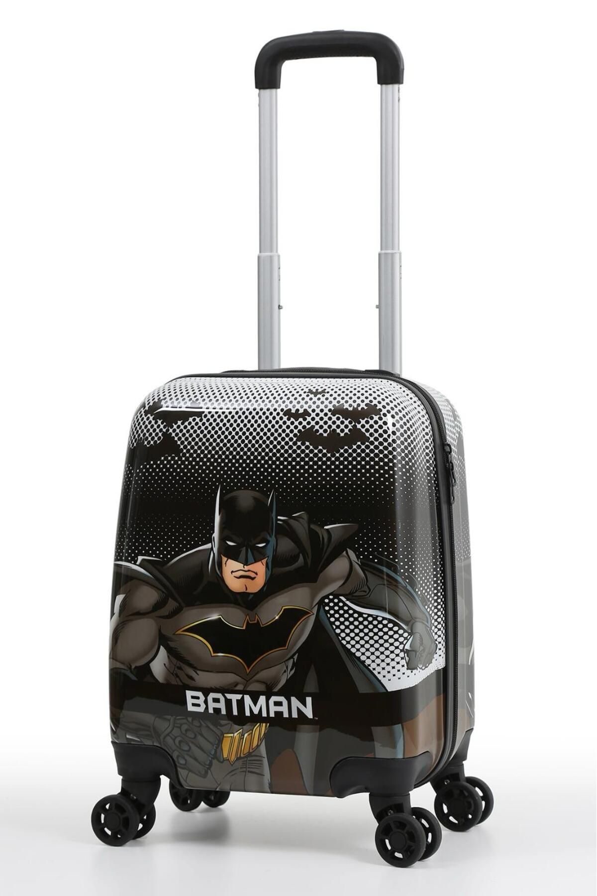 JaspEAdo Batman Lisanslı Siyah Çocuk Valiz Darbeye Dayanıklı