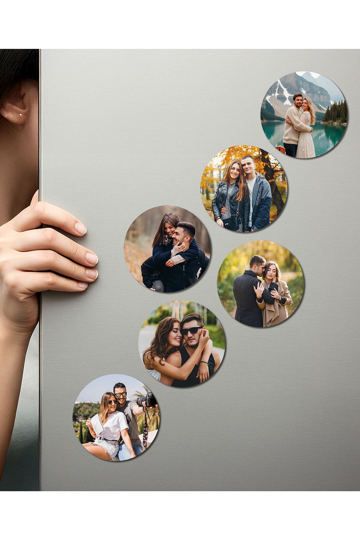 Fotomcity Kişiye Özel Ahşap Fotoğraflı UV Baskılı Magnet