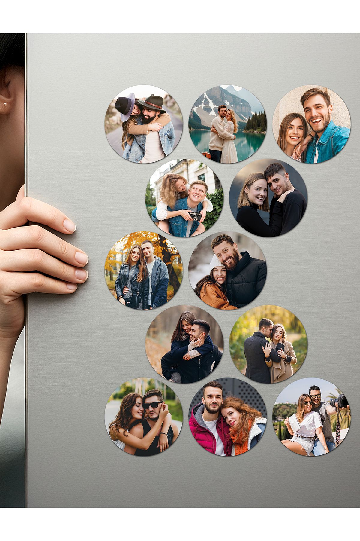 Fotomcity Kişiye Özel Ahşap Fotoğraflı UV Baskılı Magnet