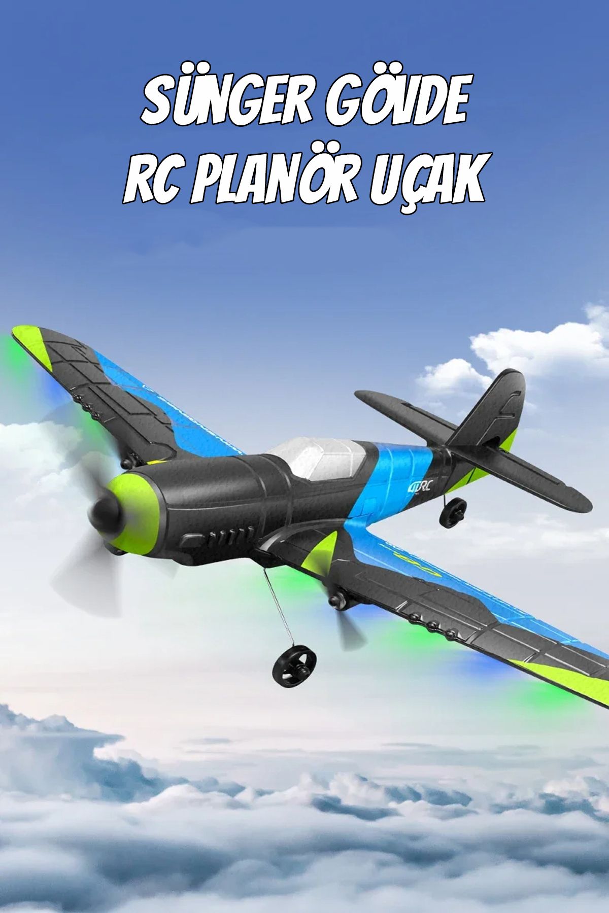 oyuncakgidiyor EPP Sünger Gövde 2.4GHz Çift Motorlu RC Uçak Drone Uzaktan Kumandalı Glider Uçak Drone