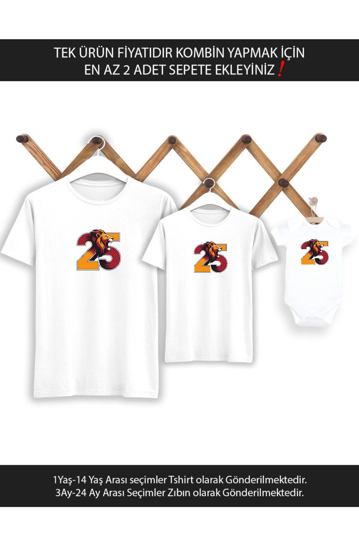 Tshirthane 25 Aslan Baba Anne Oğul Kız (TEK ÜRÜN FİYATIDIR KOMBİN YAPMAK İÇİN EN AZ 2 ADET SEPETE EKLEYİNİZ)