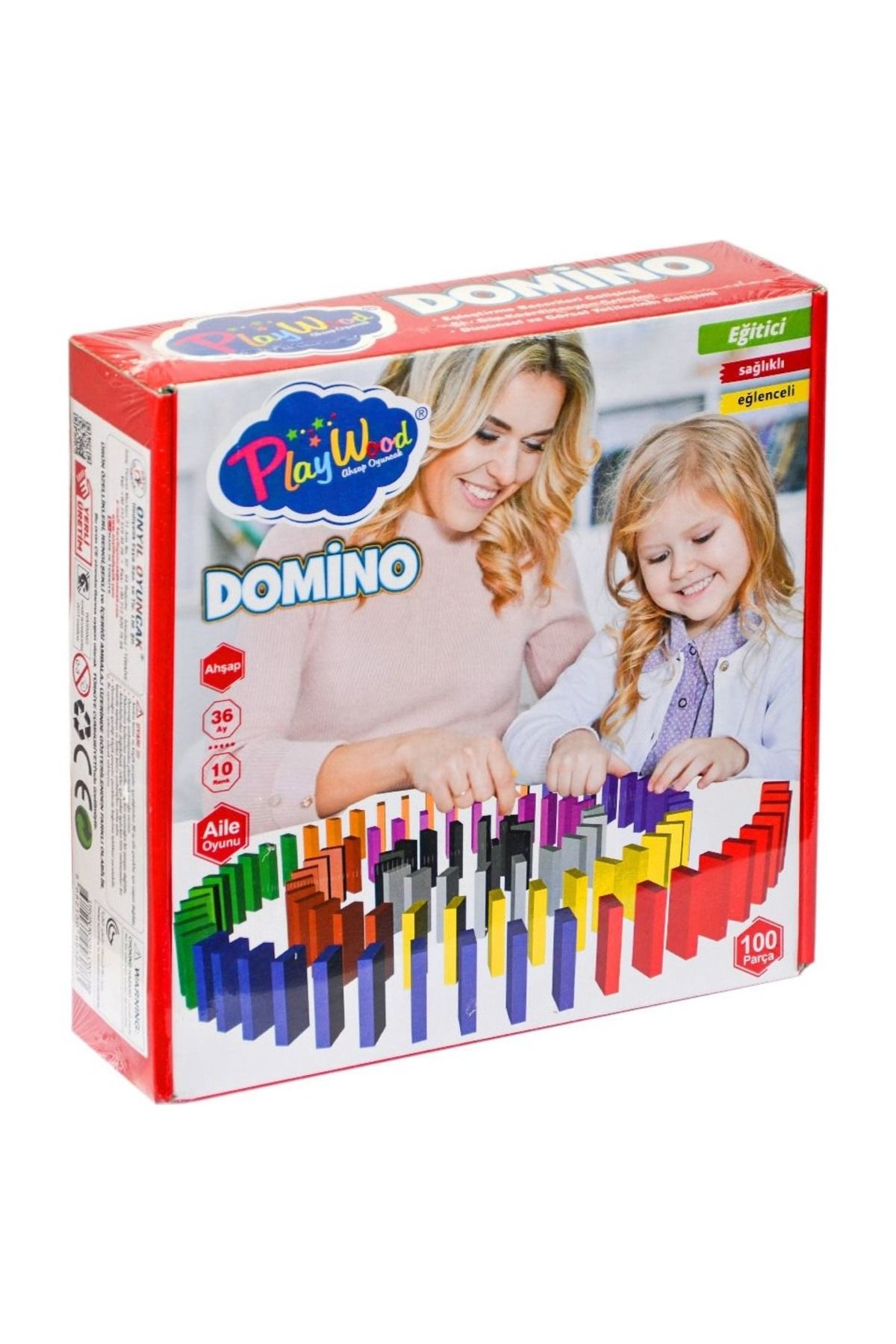 Play Wood AHŞAP DOMİNO OYUNU 100 PARÇA 36M+