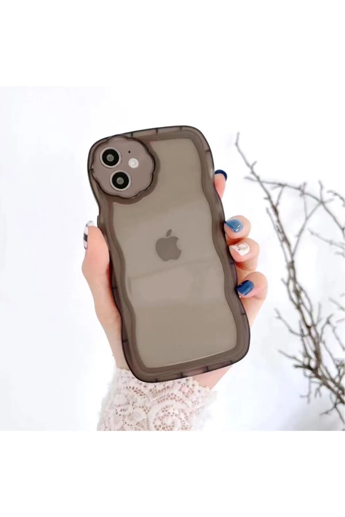 LUXKLAS İphone 11 Siyah Renk ,kamera Kalp Detaylı Şeffaf Darbeye Karşı Dayanıklı Aa Kalite Kılıf