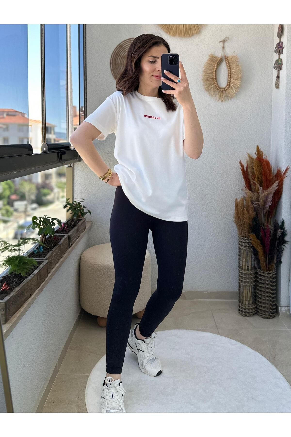 TUNAM BUTİK İŞLEME YAZI BASKILI TİŞÖRT
