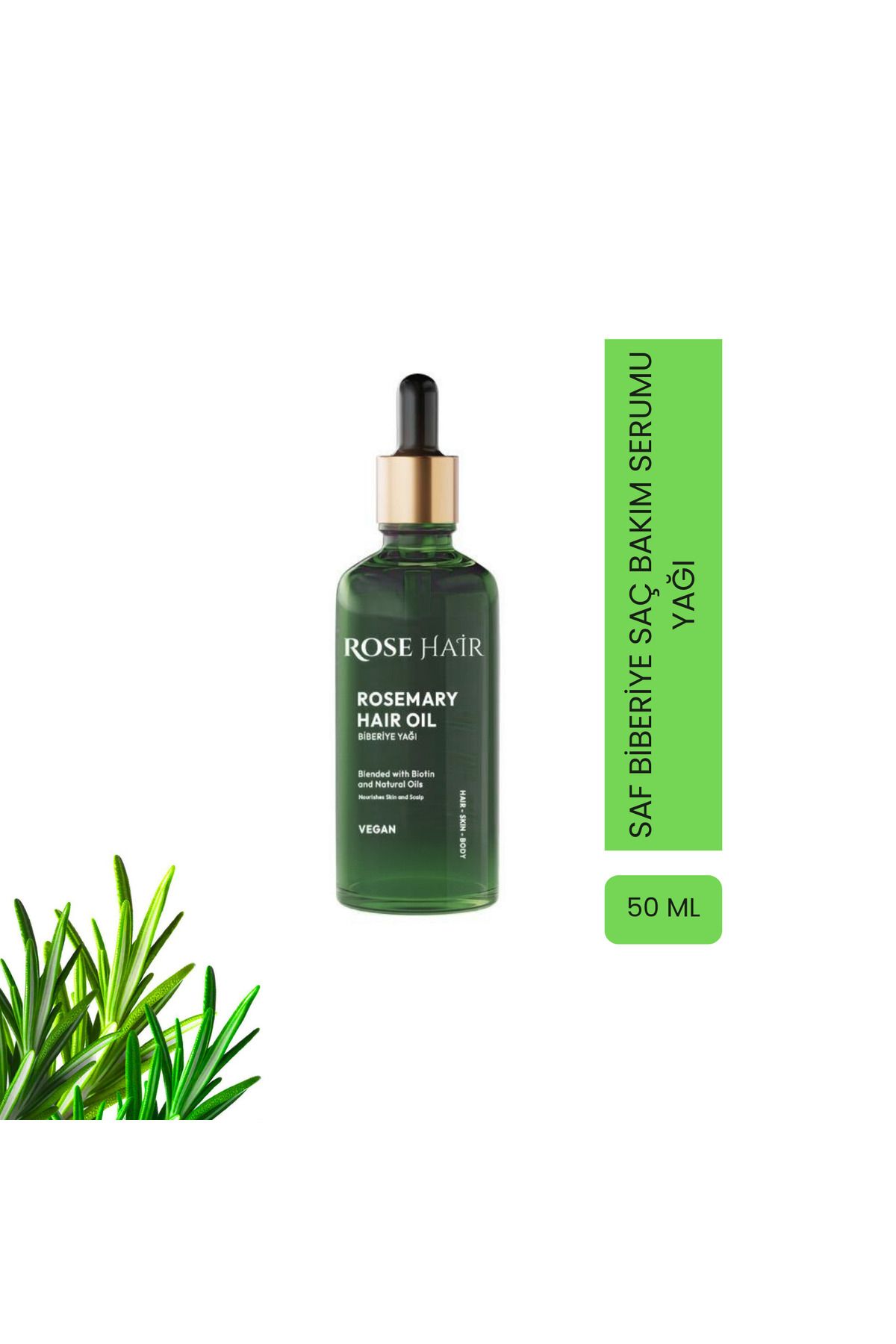 ROSE HAİR Saf biberiye serumu yağı 50 ml