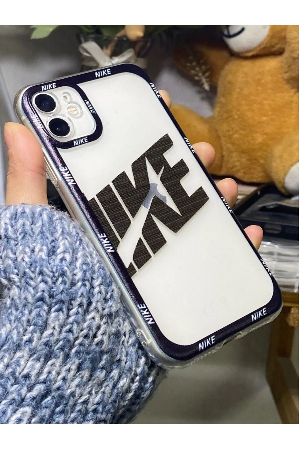 LUXKLAS iphone 11 desen baskılı darbeye karşı dayanıklı şeffaf kılıf