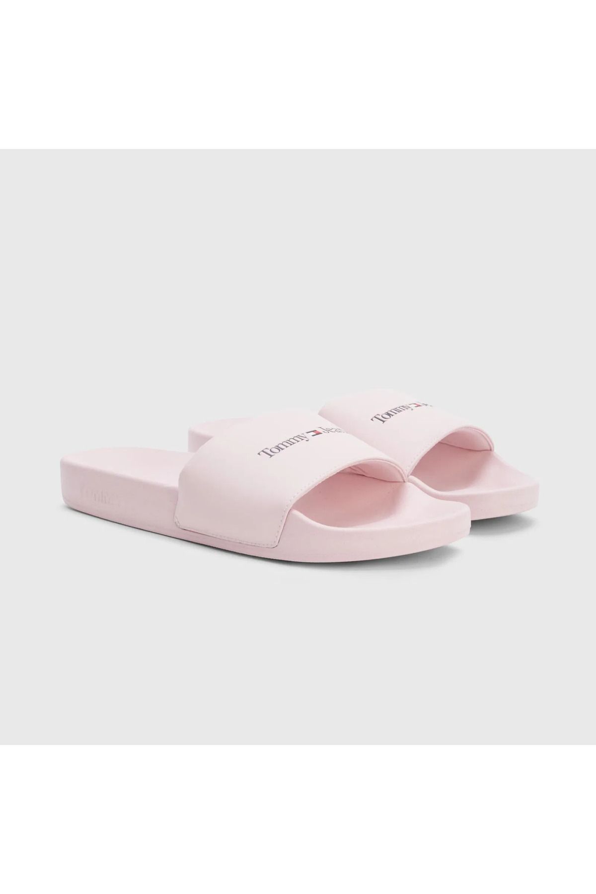 Tommy Hilfiger Printed Pu Pool Kadın Pembe Terlik