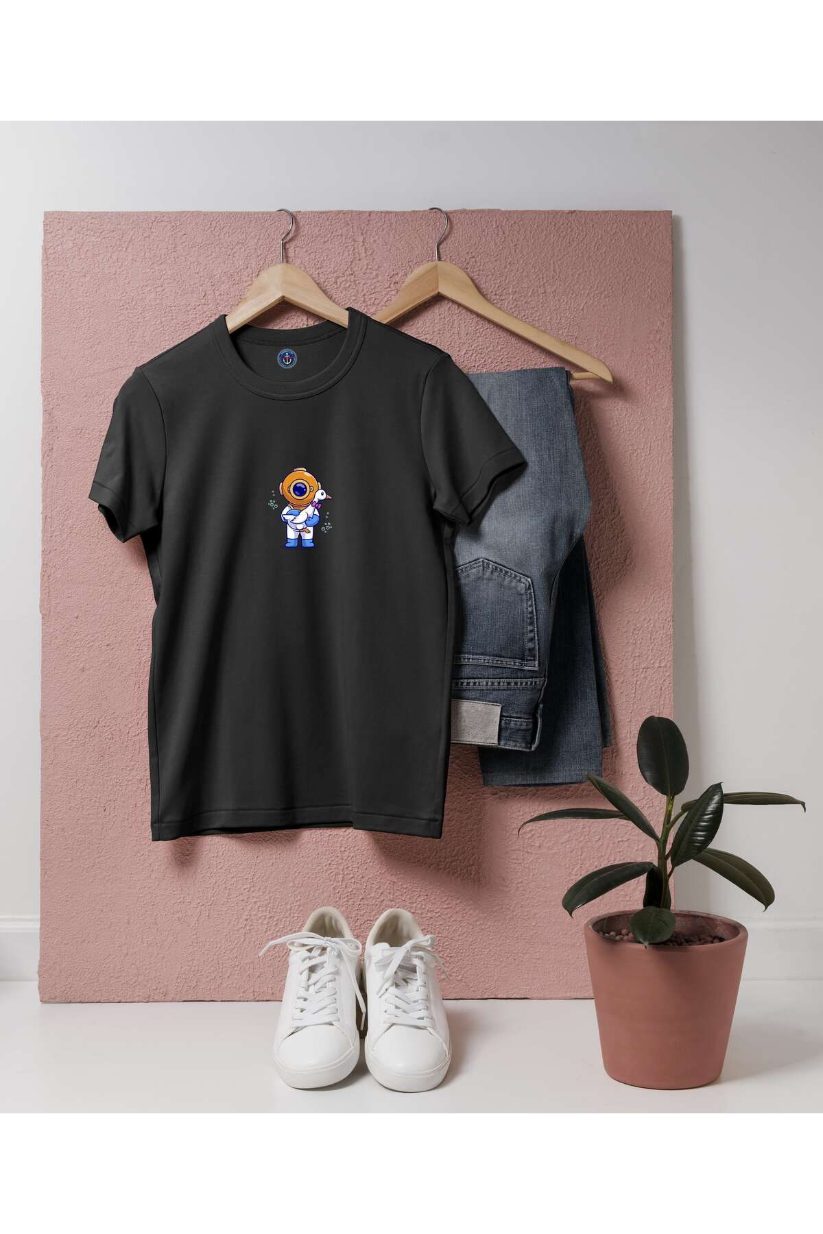 bahriyeli.jpeg Oversize Dalgıç ve Kaz tasarım unisex T-shirt