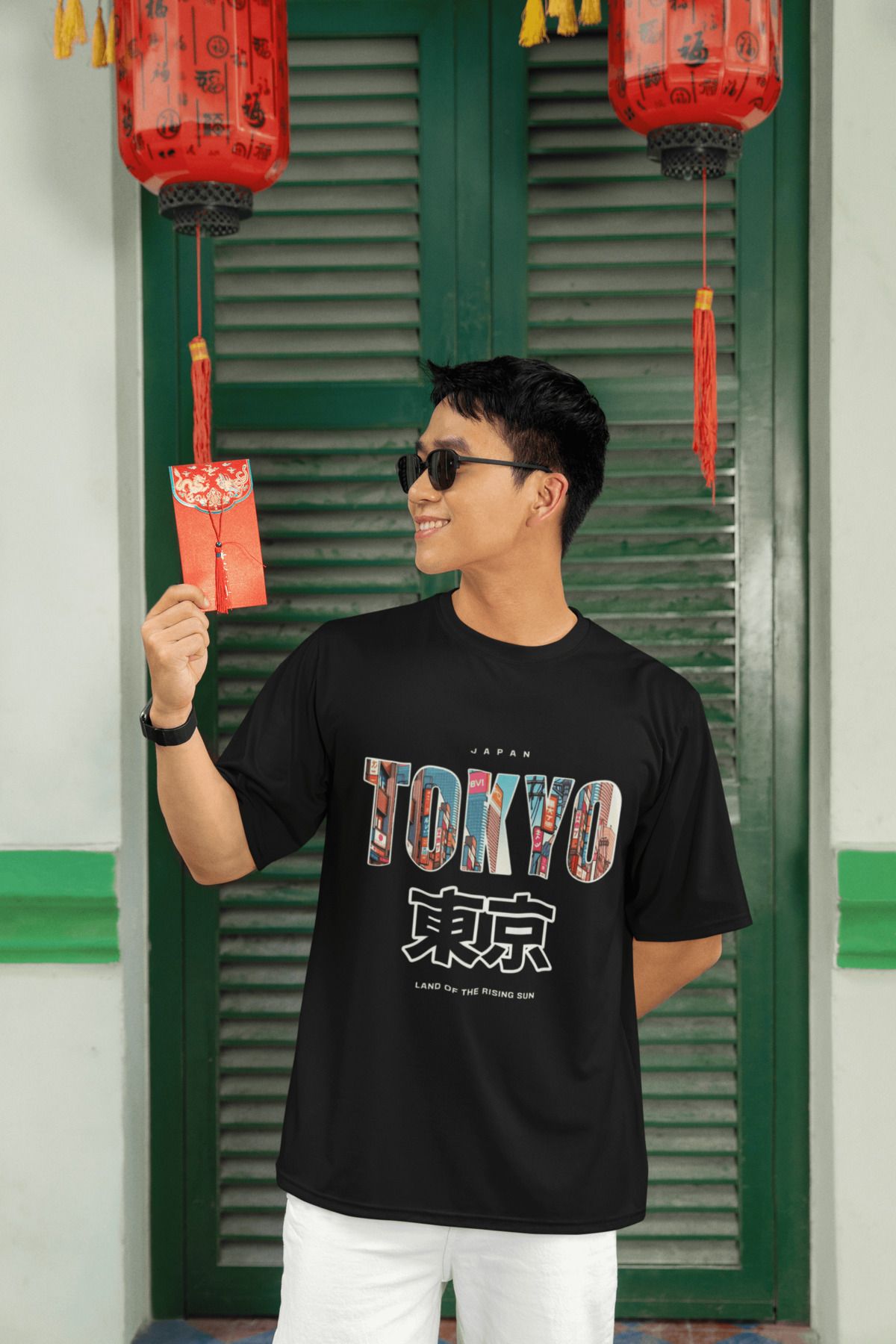 MAGORS TOKYO BASKILI BİSİKLET YAKA PAMUKLU OVERSIZE KALIP KISA KOLLU ERKEK TSHIRT