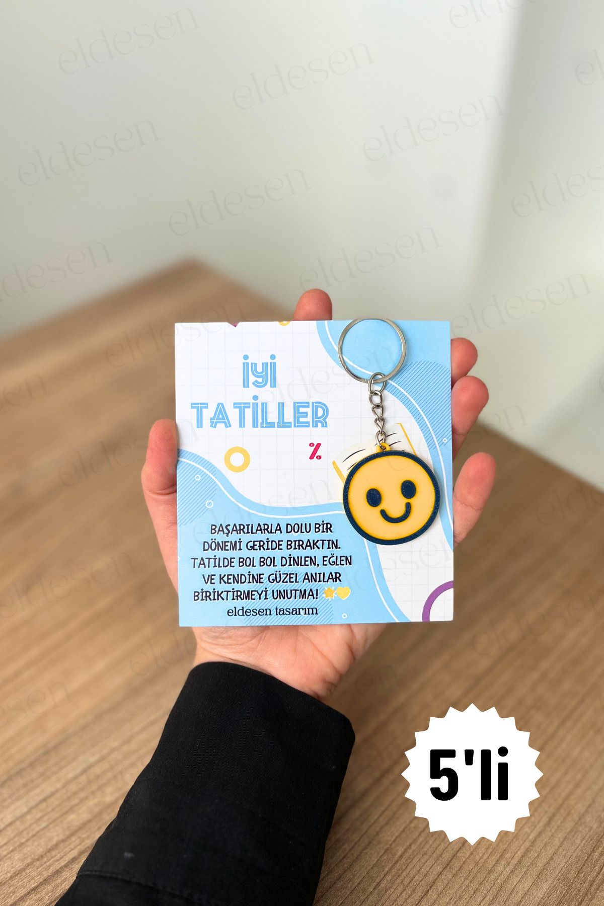 Eldesen Tasarım 5 Adet Anahtarlık Okul Mezuniyet Hediyesi Karne Hediyesi Doğum Günü Hediyesi
