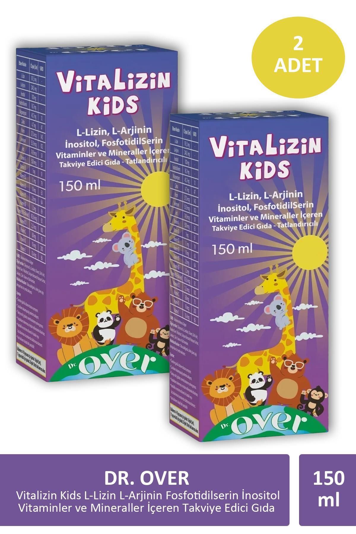 Seddar Collection Dr. Over Vitalizin Kids L-Lizin L-Arjinin Fosfotidilserin İnositol Vitaminler ve M