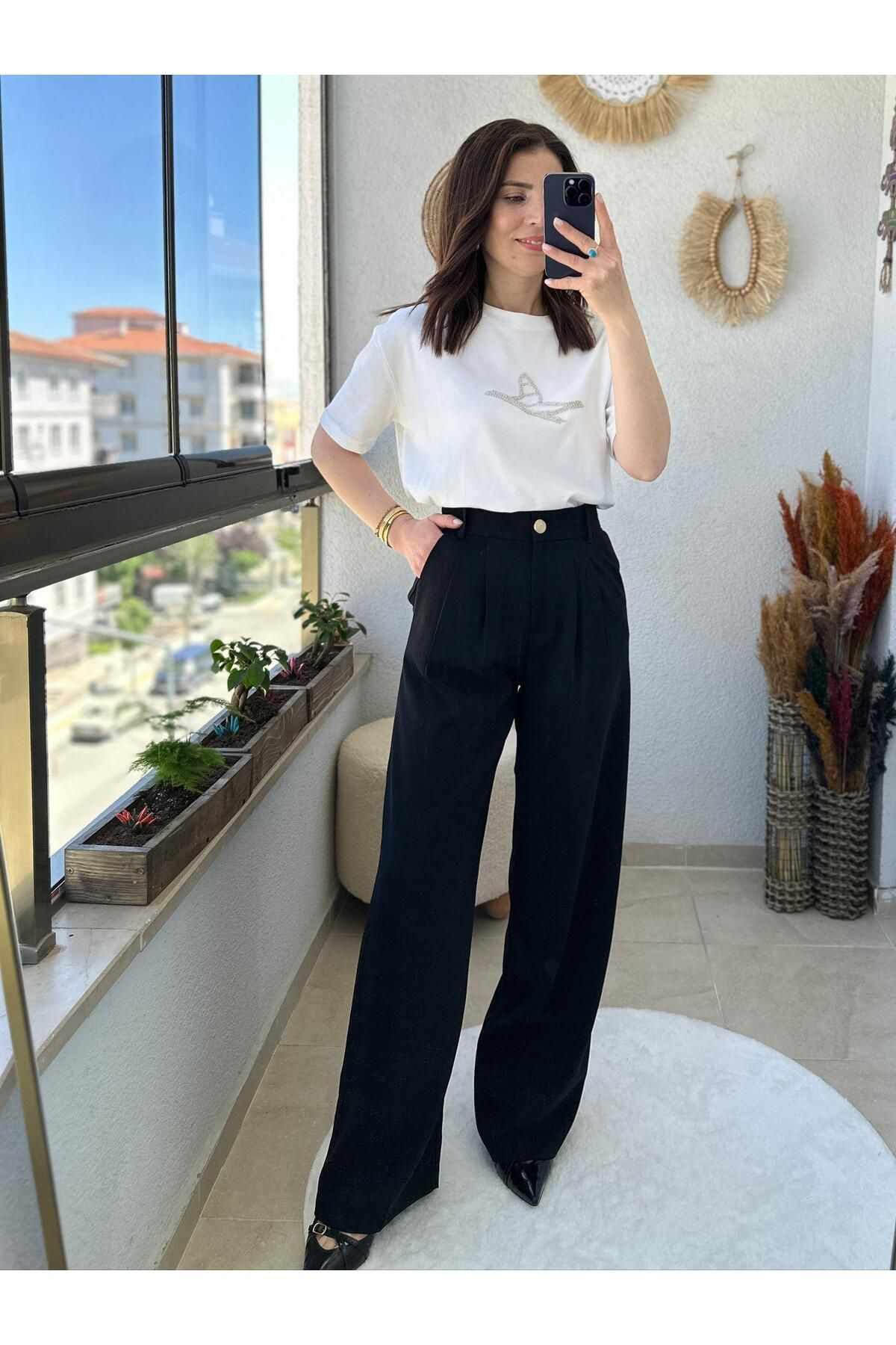 TUNAM BUTİK MARKA MODEL TAŞLI KUŞ DESEN TİŞÖRT
