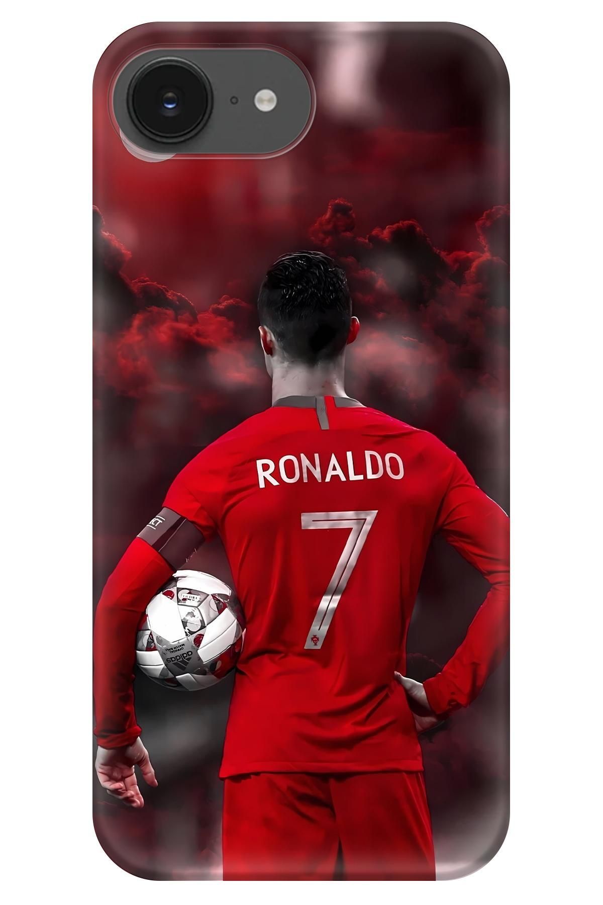 Lopard Apple iPhone 16E Koruma Kılıfı Covers 5 Ronaldo Kırmızı Tasarım Poster