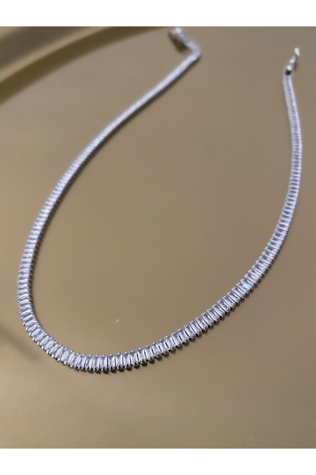 novacraft Kadın Gümüş Baget Su Yolu Kolye Çelik (KUTULU GÖNDERİM)