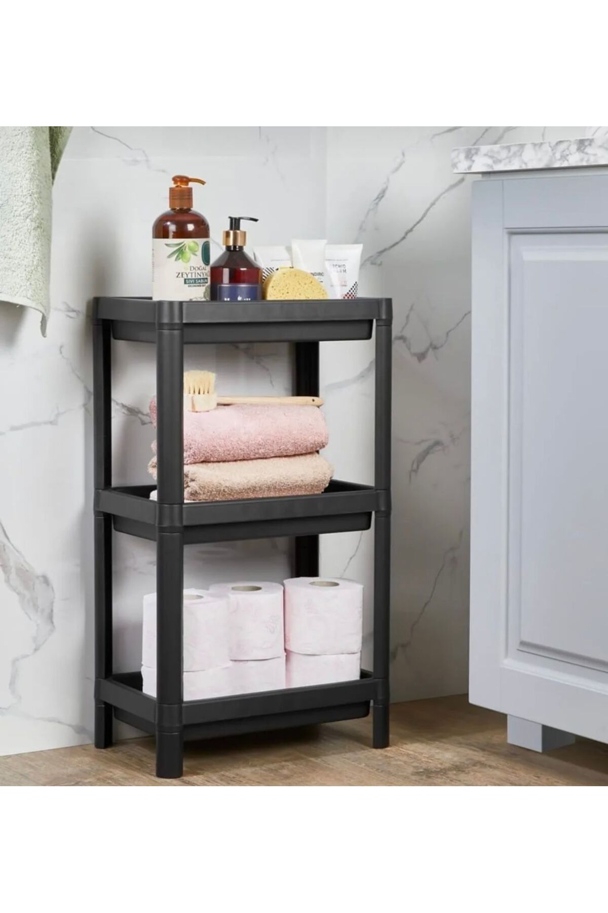 Voltbox 3 Katlı Siyah Düzenleyici organizer