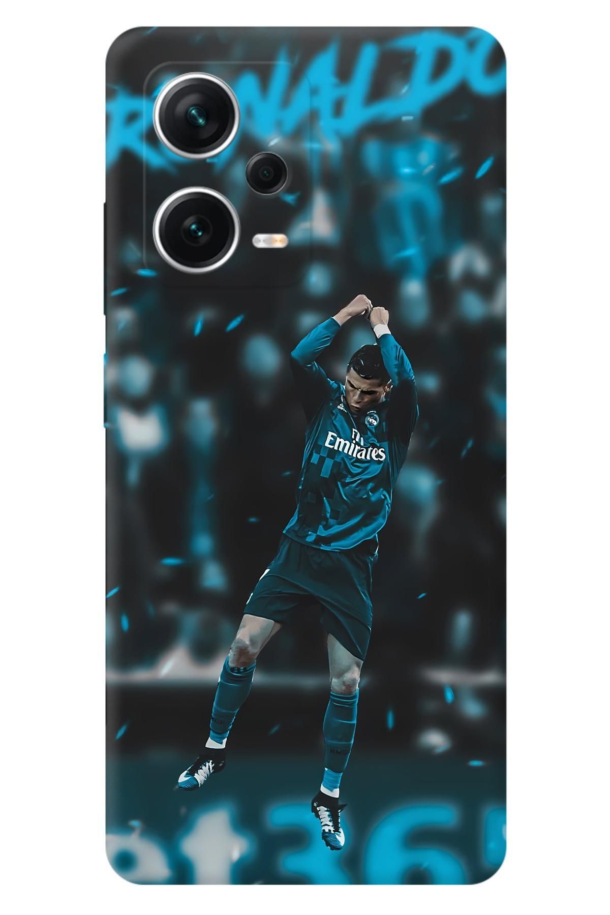 Lopard Xiaomi Redmi Note 12 5G Case Kapak Covers 13 Ronaldo Forması Mavi
